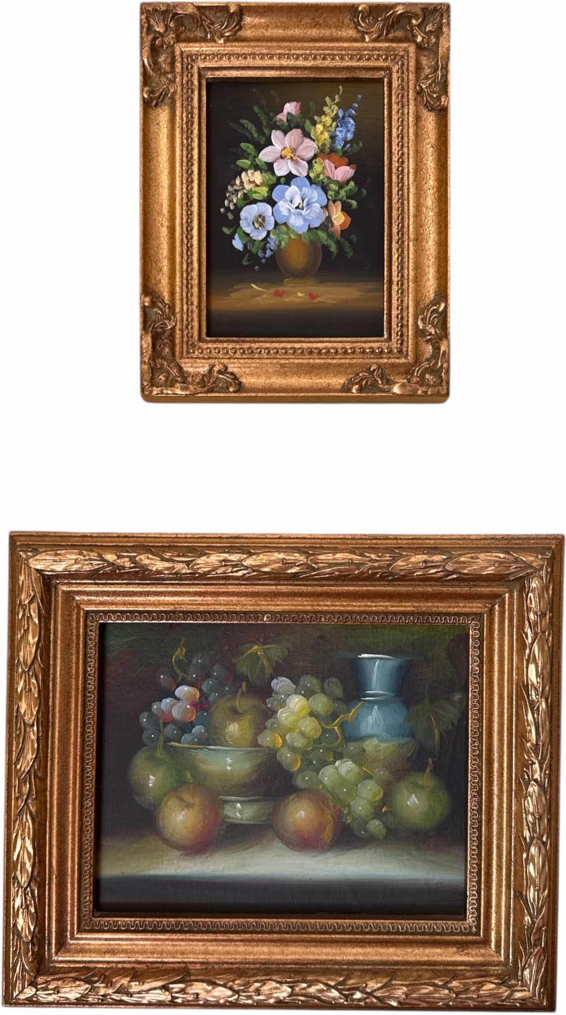 Photo 1 of 2- VINTAGE FLORAL VASE AND FRUIT BOWL RESIN WALL ART FRAME
L14” X H12” AND SMALLER