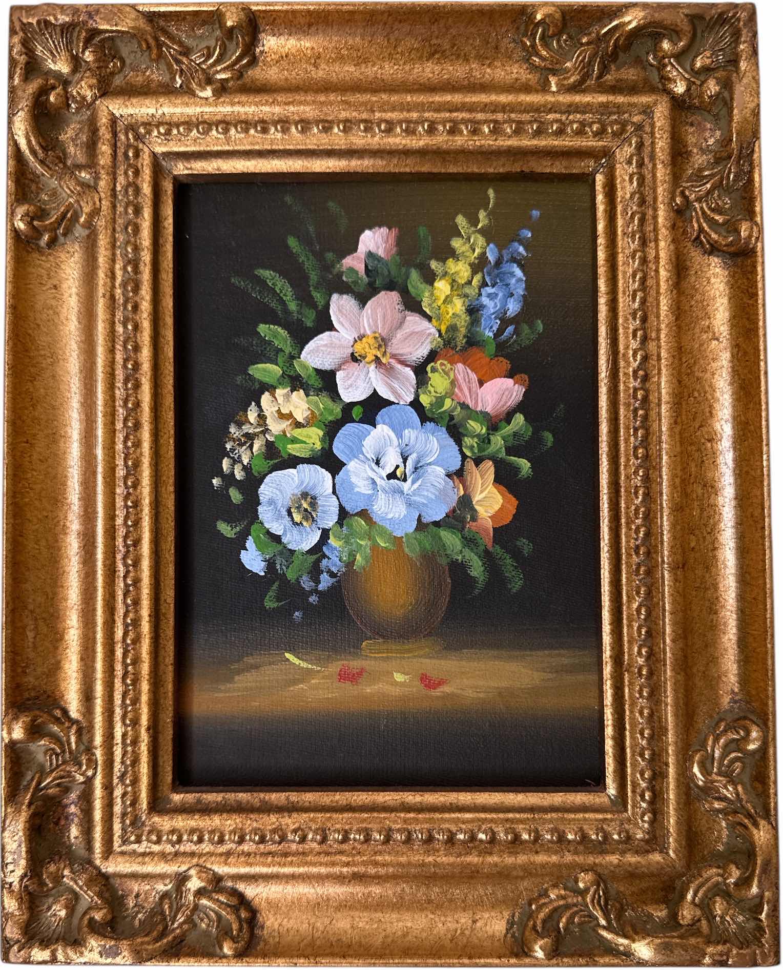Photo 1 of 2- VINTAGE FLORAL VASE AND FRUIT BOWL RESIN WALL ART FRAME
L14” X H12” AND SMALLER