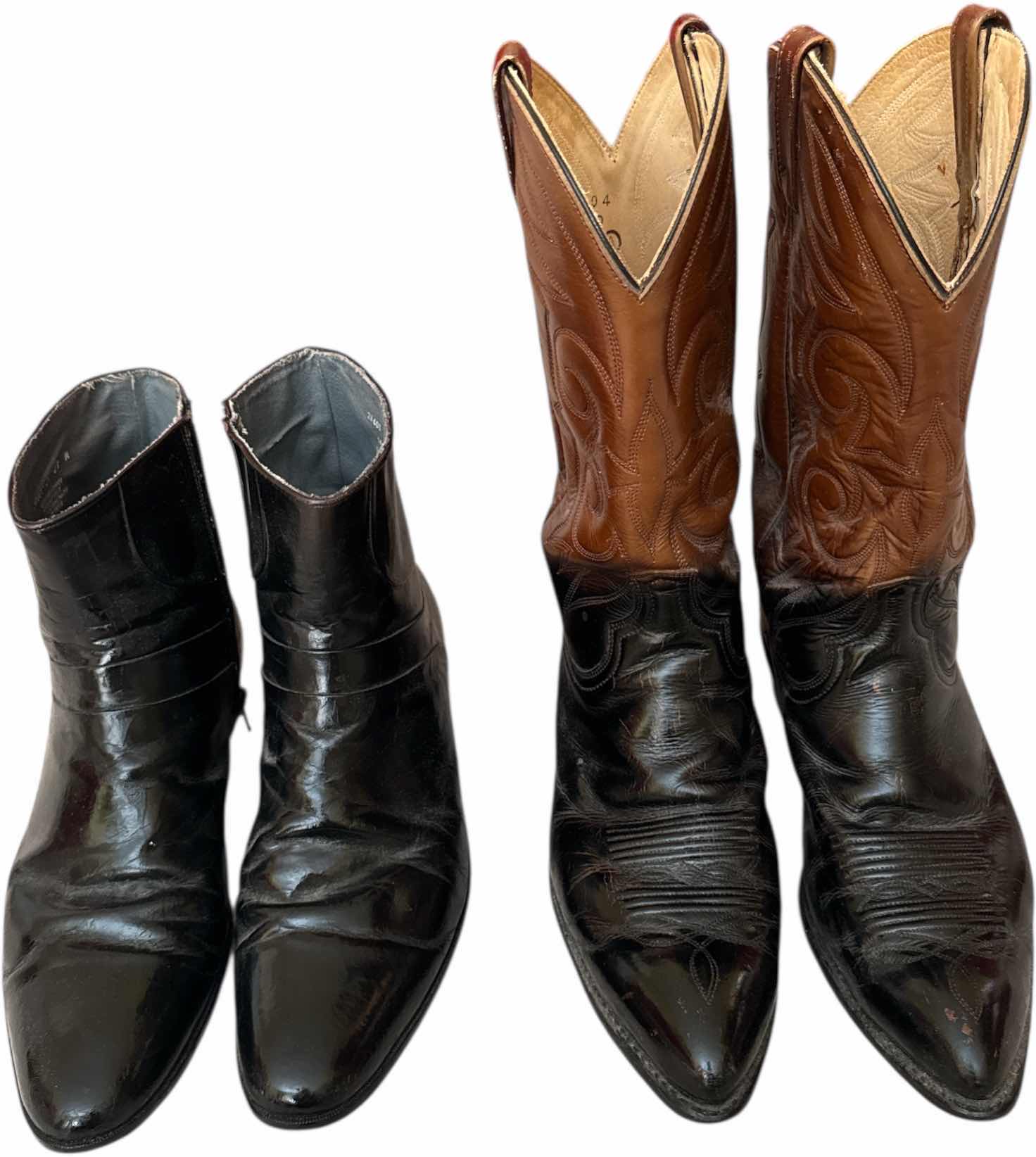 Photo 1 of 2- PAIRS OF MENS LEATHER BOOTS SIZE 12