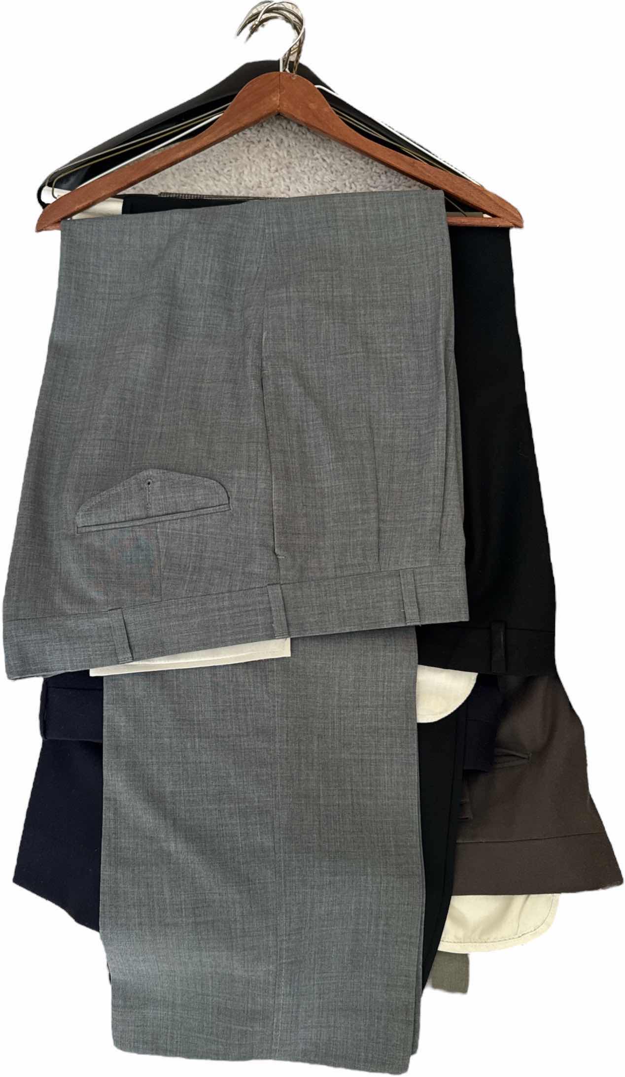 Photo 1 of 15- MENS DRESS PANTS APPROXIMATE SIZES XL/XXL SLACKS BLACK NAVY BROWN TAN AND GREY