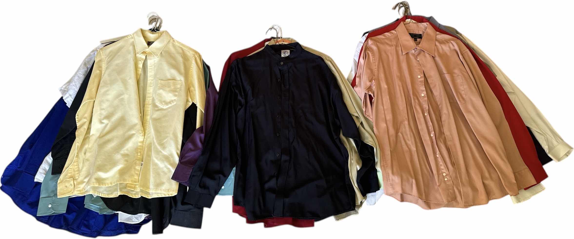 Photo 1 of 27- ASSORTED MENS DRESS SHIRTS AND SHIRTS APPROXIMATE SIZES L/XL VARIES COLORS