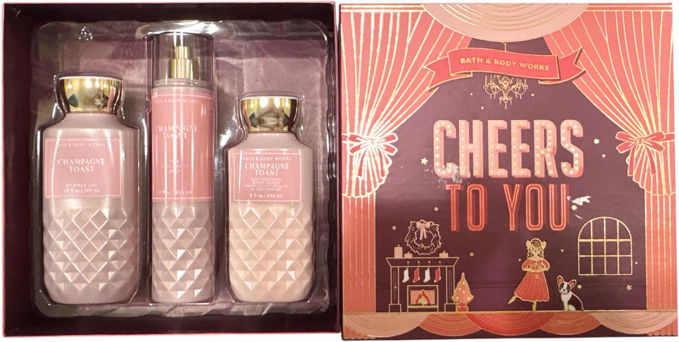 Photo 1 of 3- BATH AND BODY WORKS CHAMPAGNE TOAST SHOWER GEL MIST AND BODY LOTION, CERAMIC FLOWER TREE AND SWAN