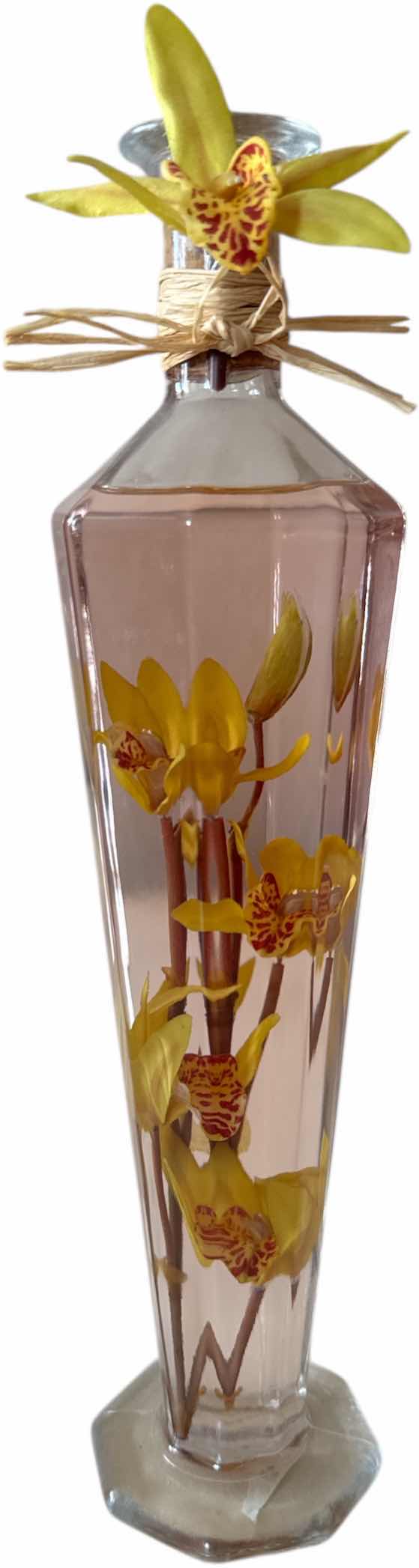 Photo 1 of 4- DECORATIVE CERAMIC CANDLE HOLDERS AND GOLD TONE GLASS VASE FLOWERS IN A BOTTLE
H15” AND SMALLER