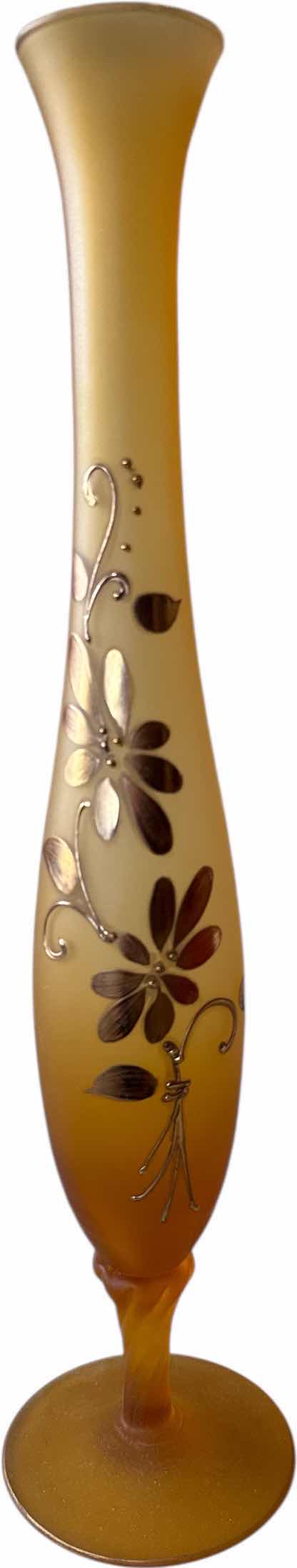 Photo 1 of 4- DECORATIVE CERAMIC CANDLE HOLDERS AND GOLD TONE GLASS VASE FLOWERS IN A BOTTLE
H15” AND SMALLER