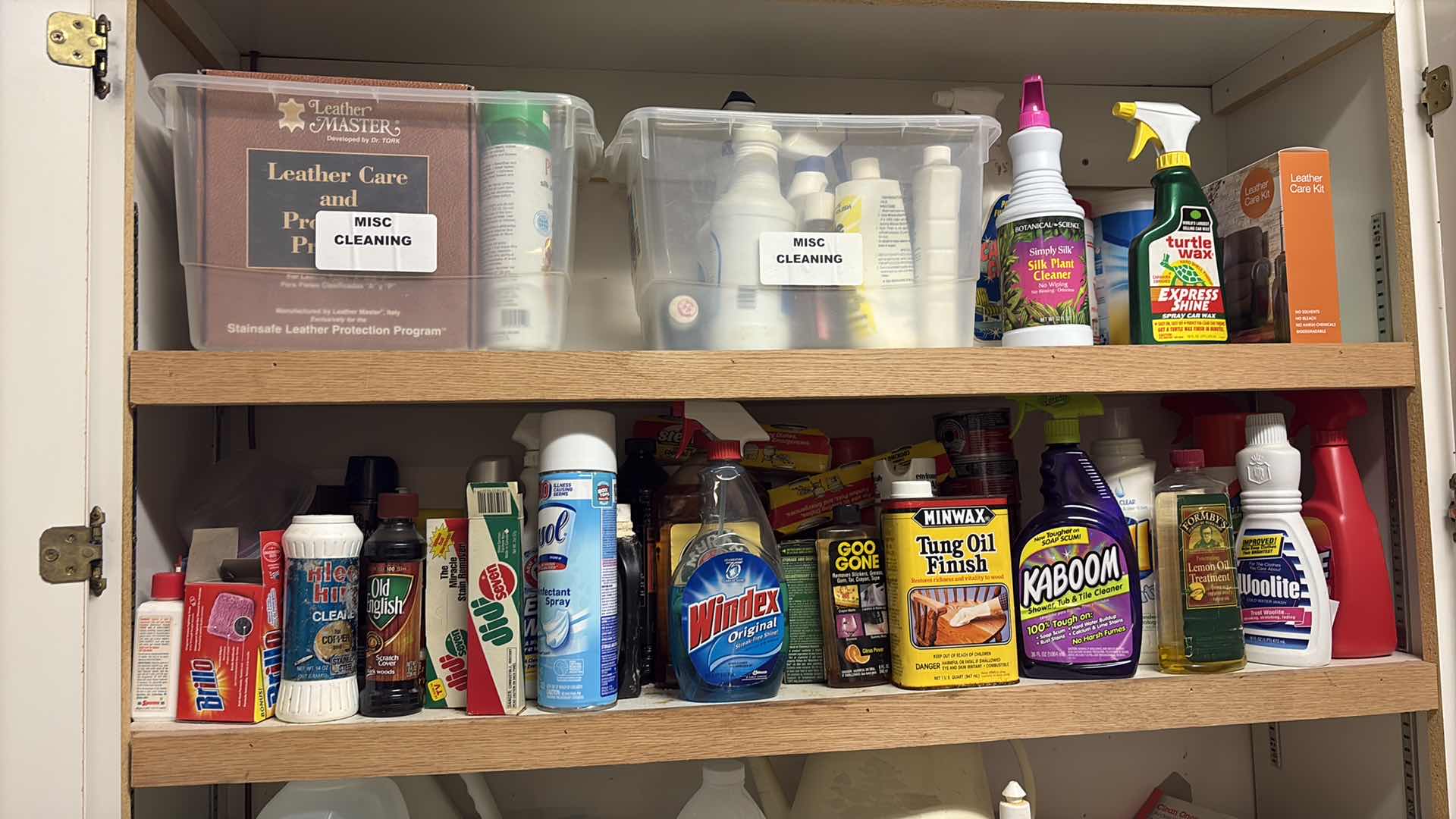 Photo 1 of CONTENTS OF GARAGE CABINET -CLEANING SUPPLIES