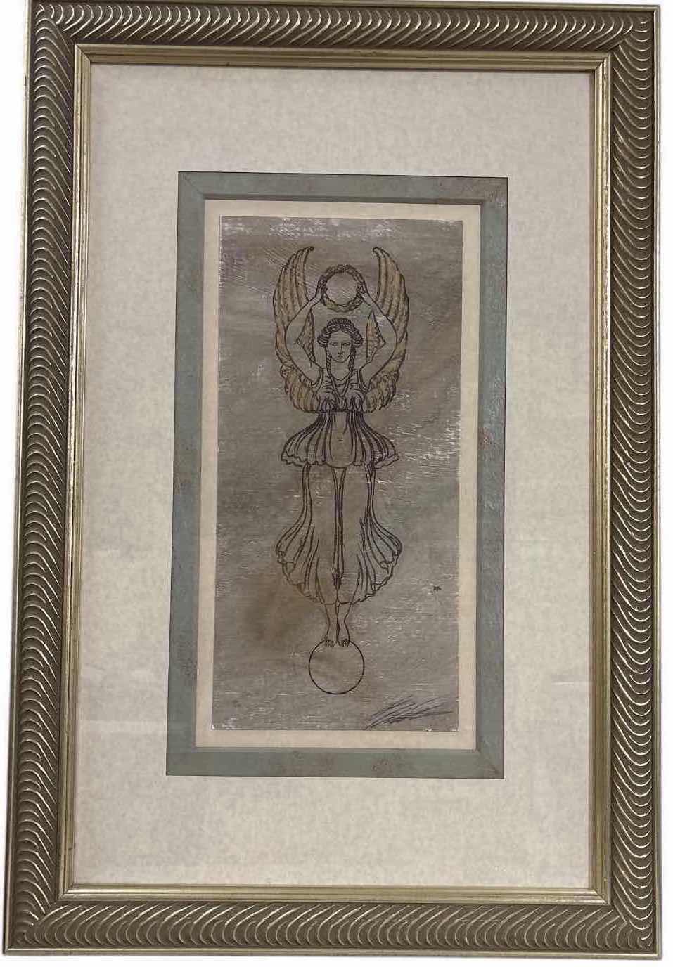 Photo 1 of FRAMED  GREEK GODDESS NIKE PRINT ARTWORK 25”X37”H