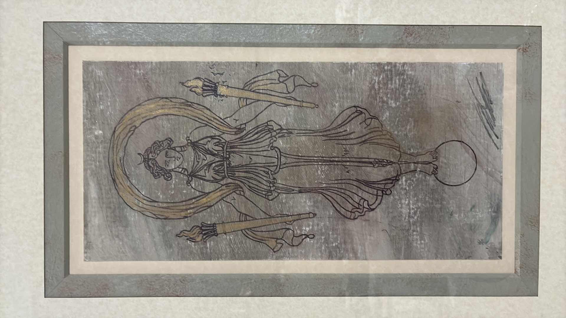 Photo 1 of FRAMED GREEK GODDESS HECATE PRINT ARTWORK 25”X37”H