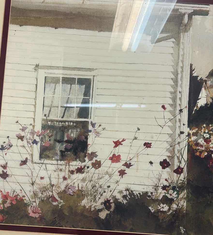 Photo 1 of FRAMED FLORAL HOUSE ARTWORK 28”X33”H