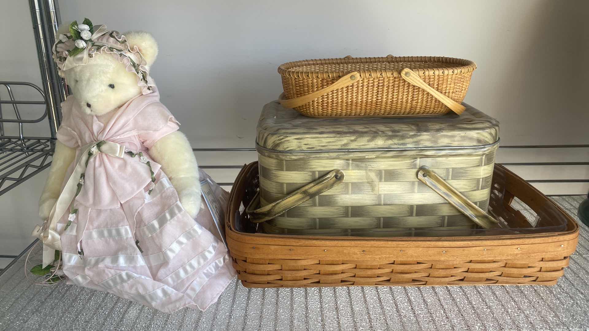 Photo 1 of BUNNIES BY THE BAY H14” & 3 BASKETS - 1 IS ALUMINUM