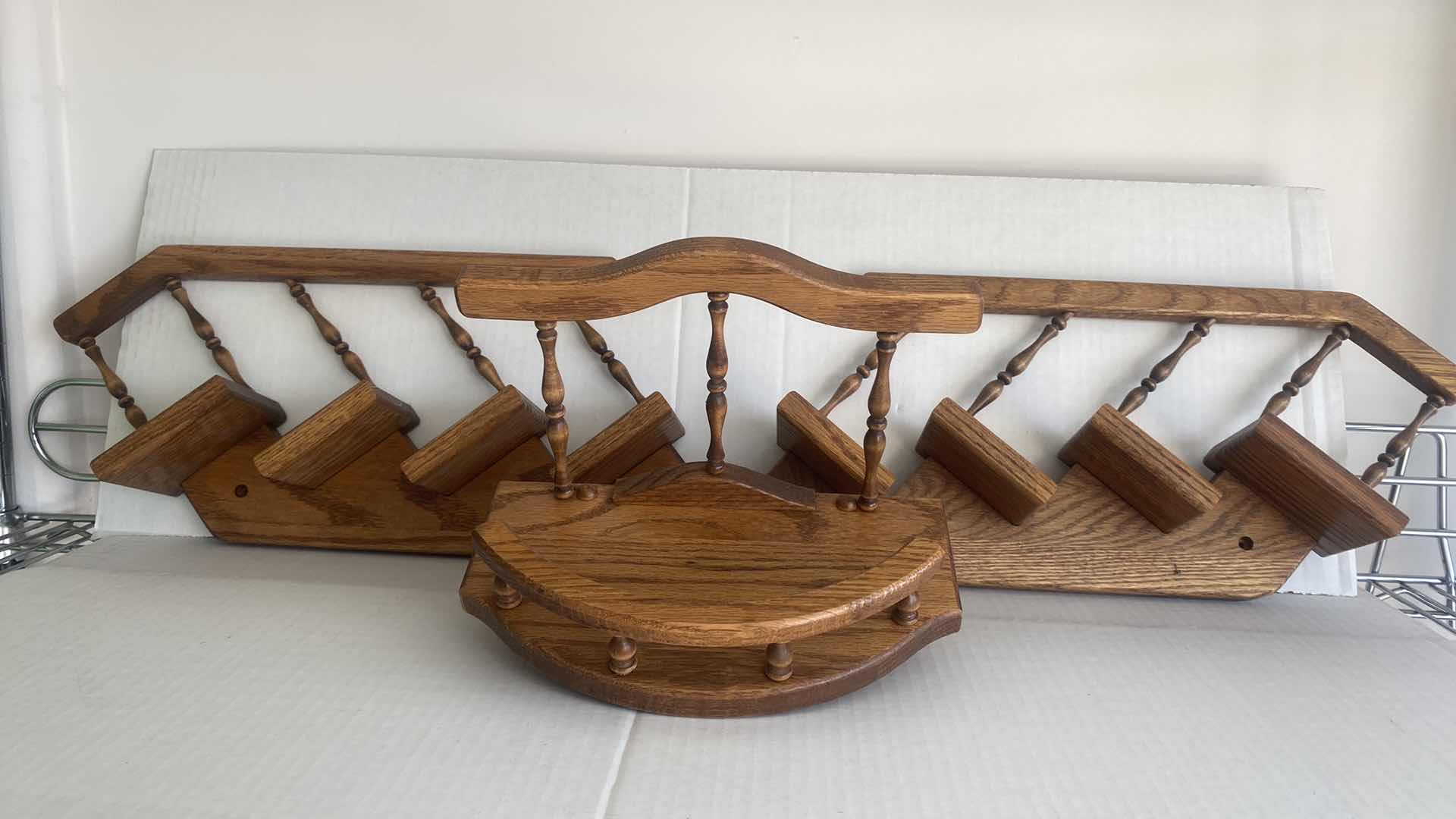 Photo 1 of 3 OAK WALL DECOR MINIATURE STAIRCASE & LANDING 1 STAIRCASE MEASURES 19” x 9”