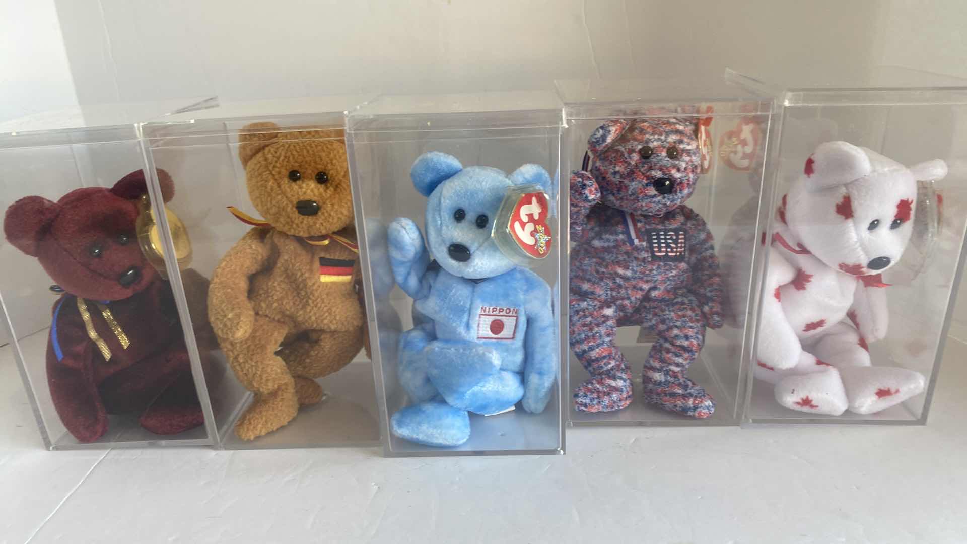 Photo 1 of 5 TY BEANIE BABY COLLECTABLES IN DISPLAY BOXES - COUNTRIES