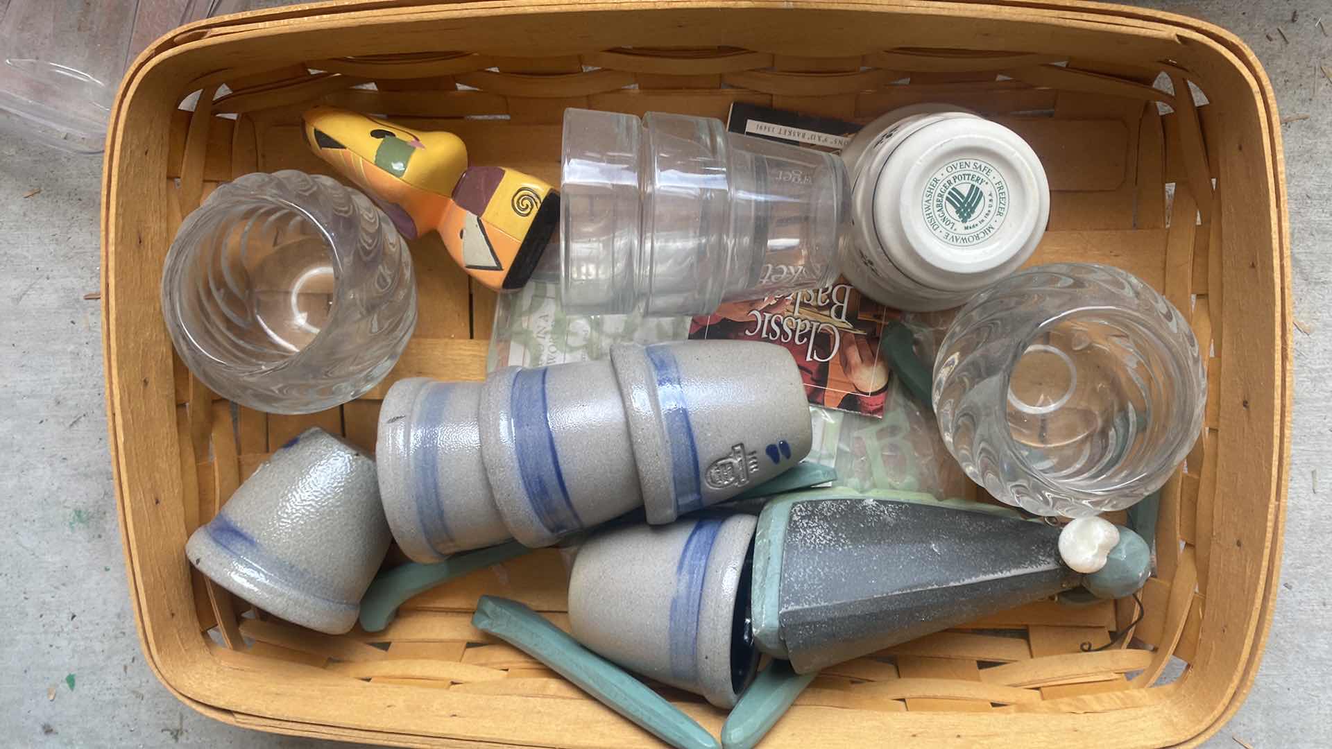 Photo 1 of BASKET WITH YARN AND CROCHET HOOKS & SMALL BASKETS