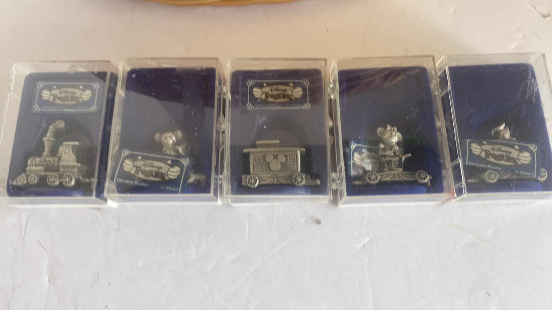 Photo 1 of 5-DISNEY PEWTER TRAIN PIECES