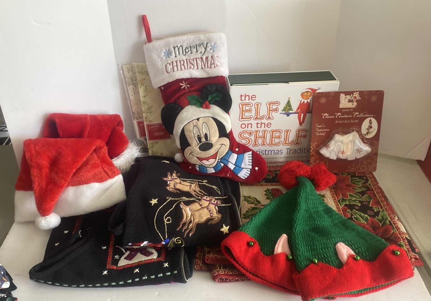 Photo 1 of CHRISTMAS VESTS SIZE 3X HATS DISNEY T SHIRTS SIZE APPROX  X LARGE