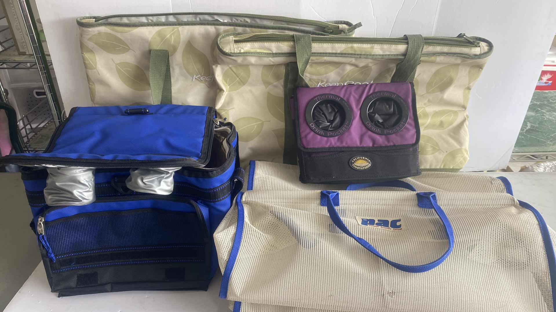 Photo 1 of 2 INSULATED TOTES, 2 COOLERS & 2 COLLAPSABLE CARRYALL