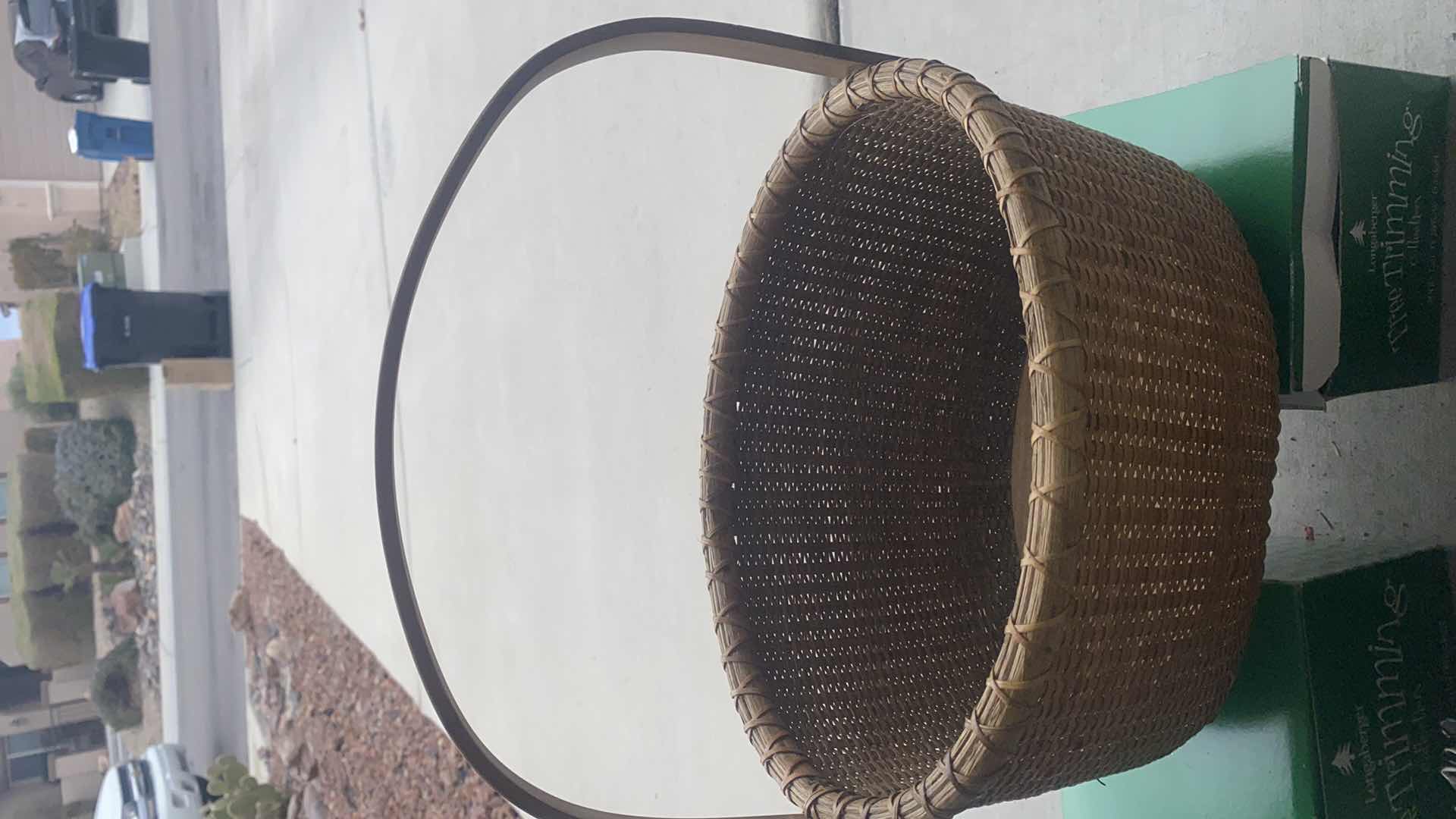 Photo 1 of 2 SMALL LONGABERGER BASJETS AND 1 UNBRANDED BASKET WITH HANDLE