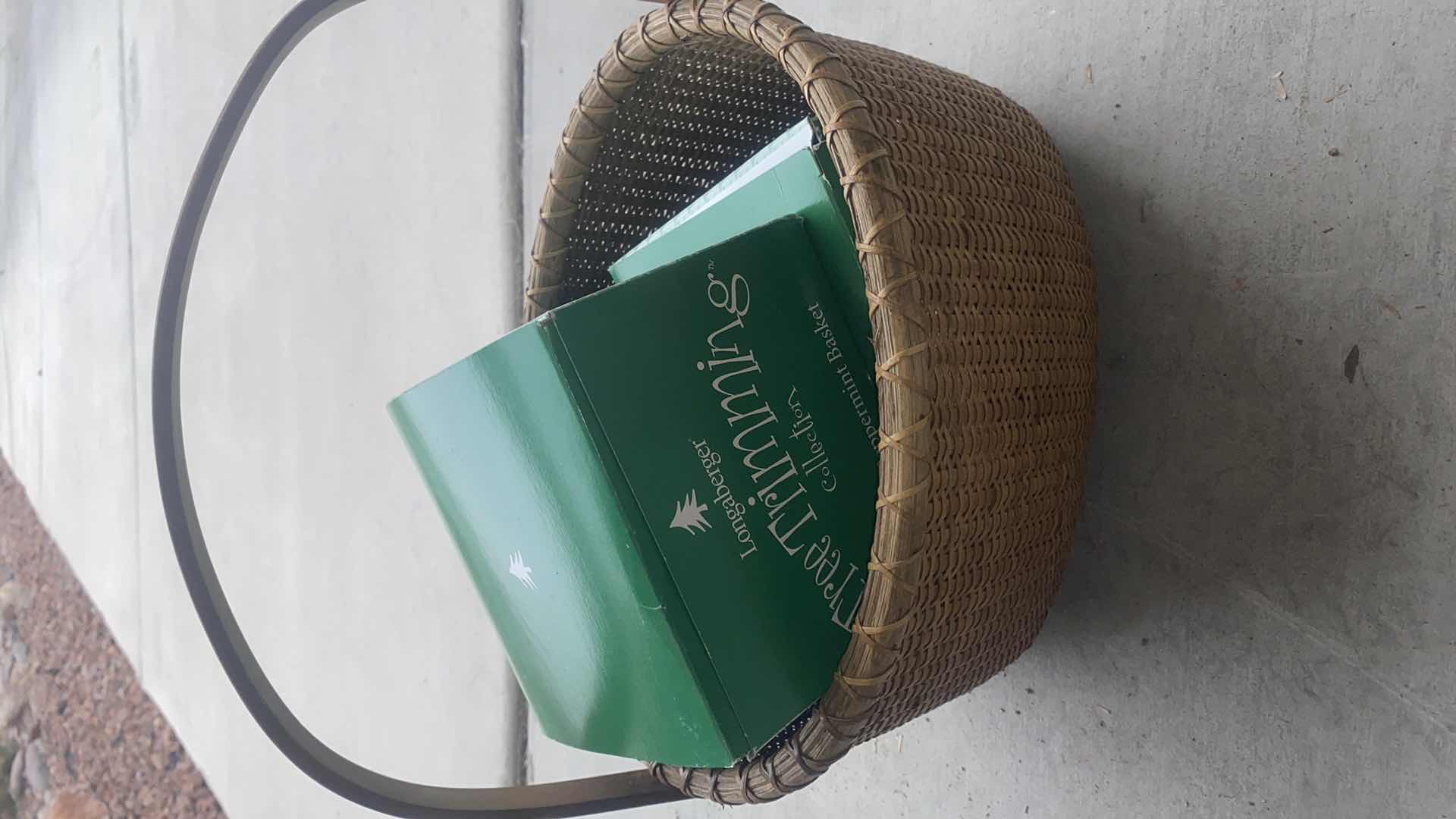 Photo 1 of 2 SMALL LONGABERGER BASJETS AND 1 UNBRANDED BASKET WITH HANDLE