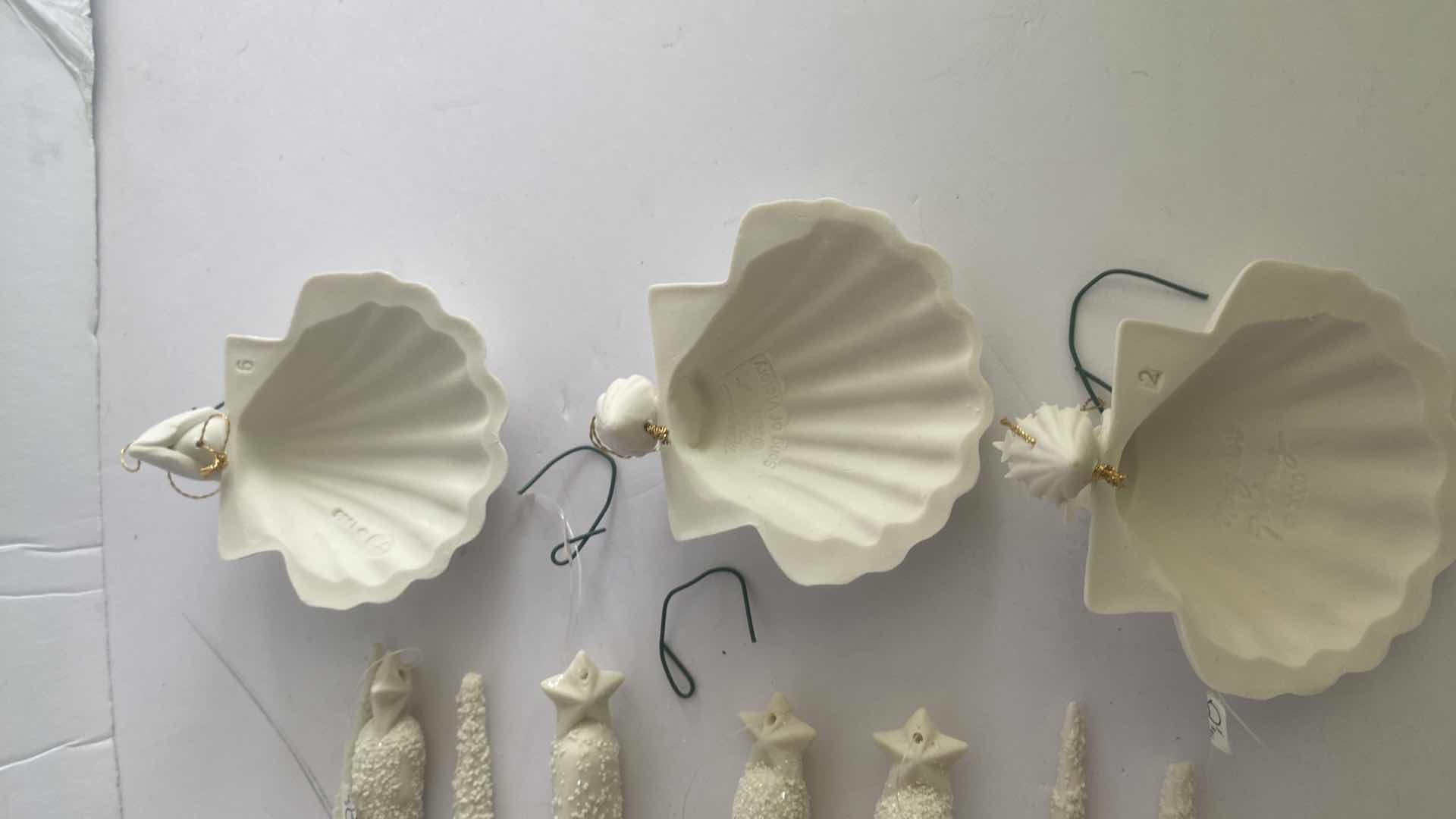 Photo 6 of 9 DEPT 56 ICE CYCLES & 6 MARGARET FURLONG BISQIE CHRISTMAS ORNAMENTS