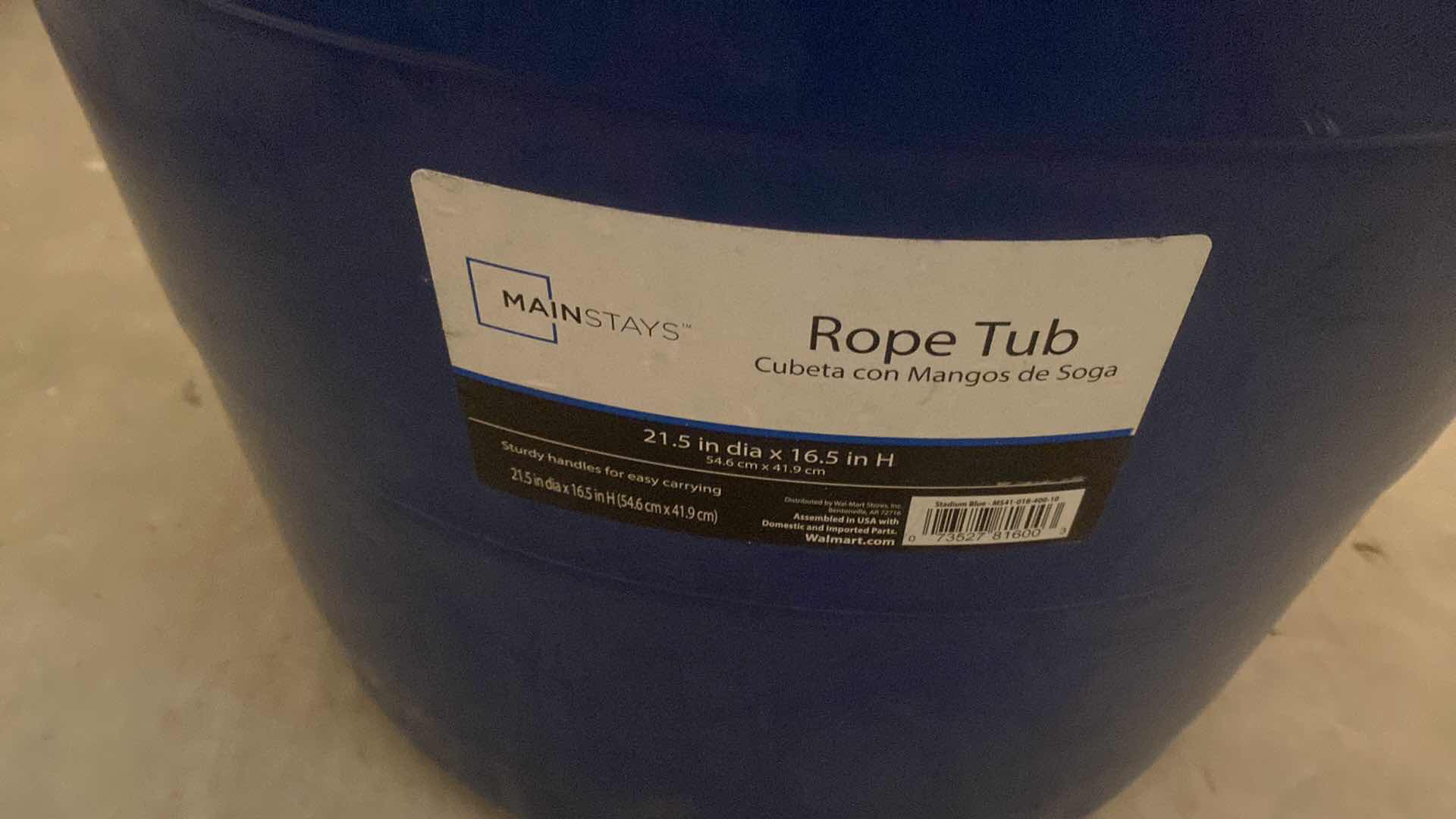 Photo 2 of BEVERAGE TUB WITH ROPE HANDLES & 2 SMALL TUBS