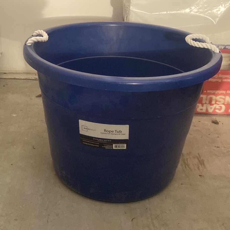 Photo 1 of BEVERAGE TUB WITH ROPE HANDLES & 2 SMALL TUBS