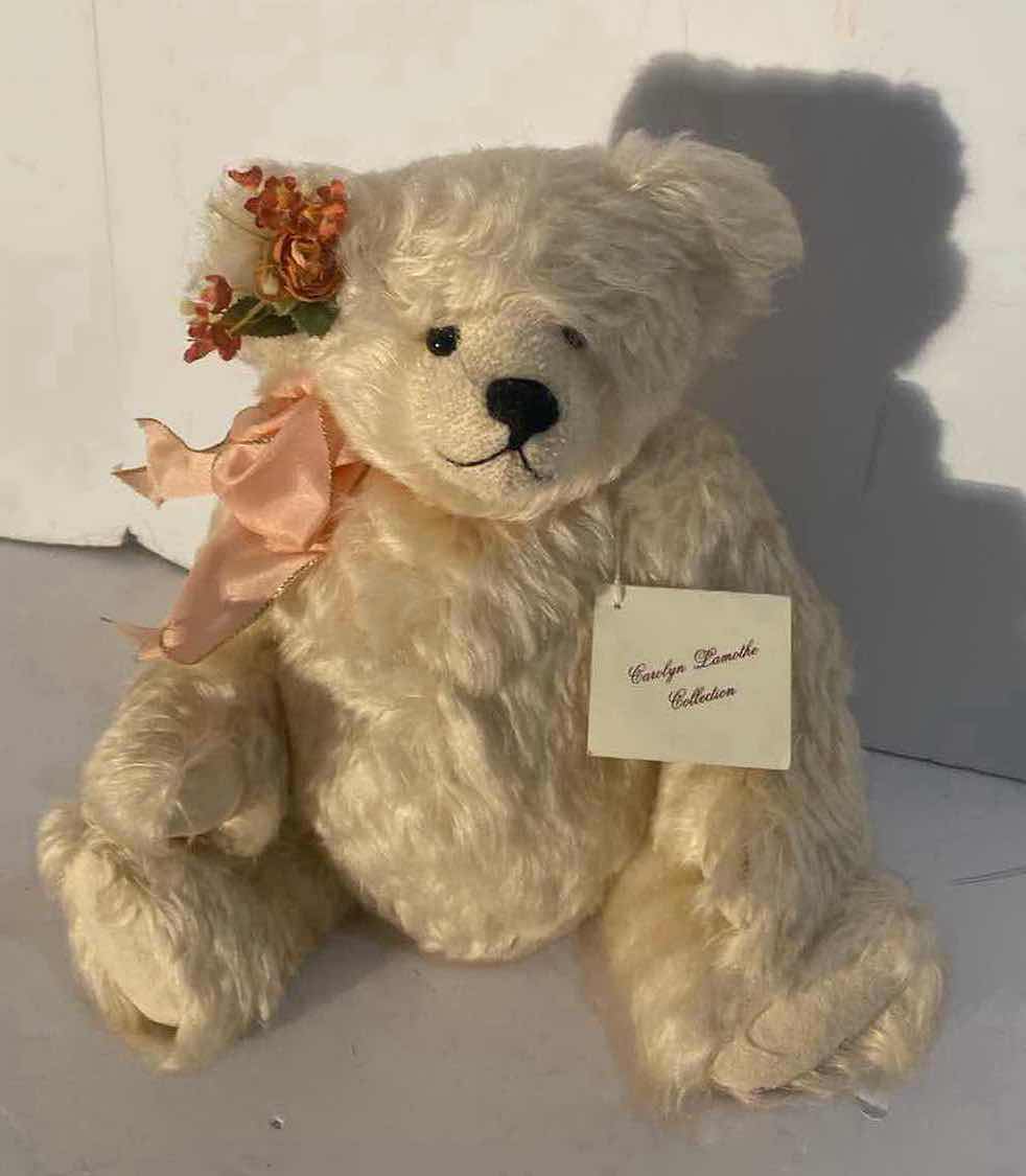 Photo 1 of CAROLYN LAMOTHE COLLECTION MOHAIR TEDDY BEAR “DARLA” H13”