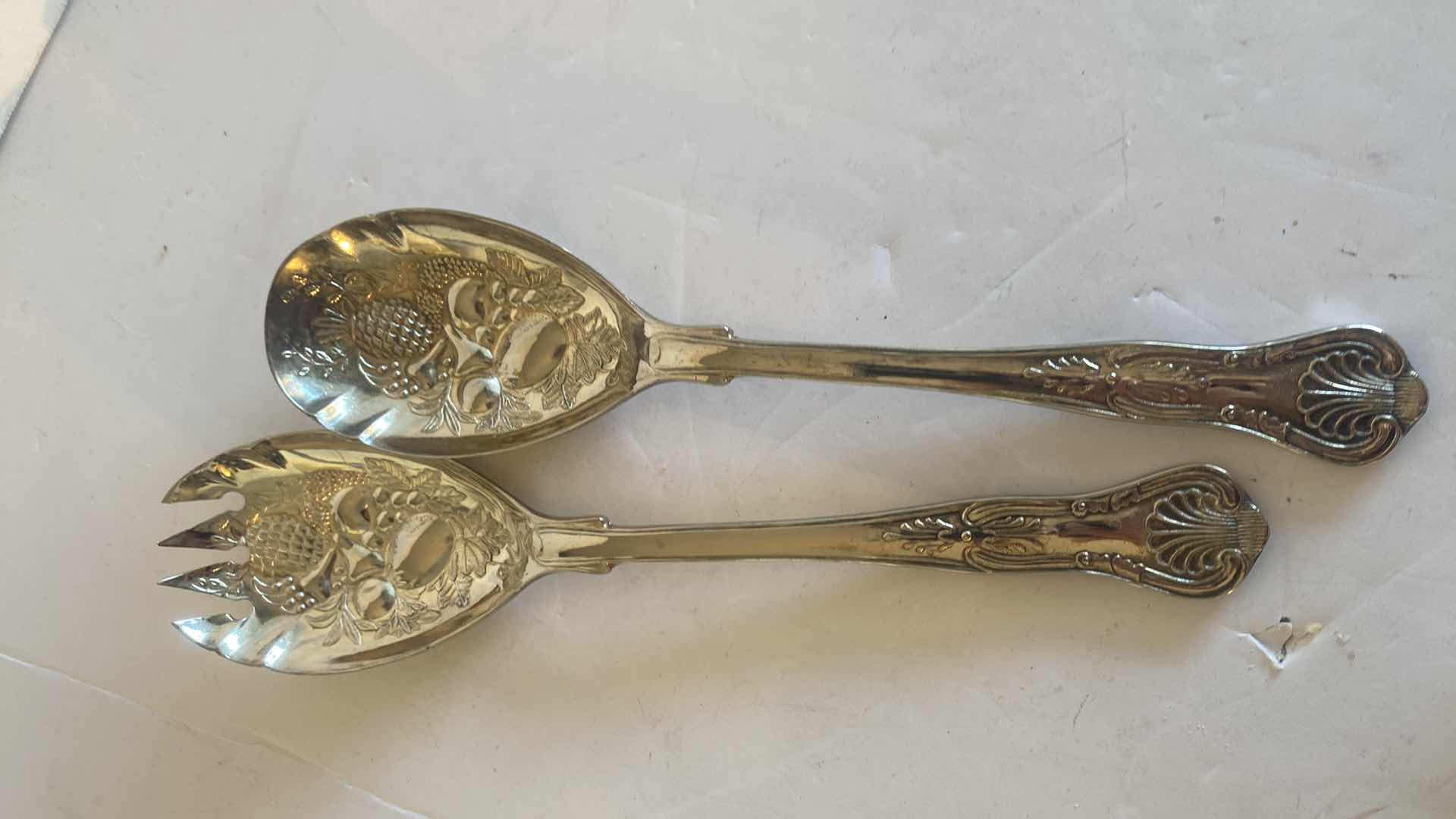 Photo 2 of 6 PIECES FINE ARTS STERLING SILVERWARE, FB ROGERS FRUIT SERVERS SILVER PLATED