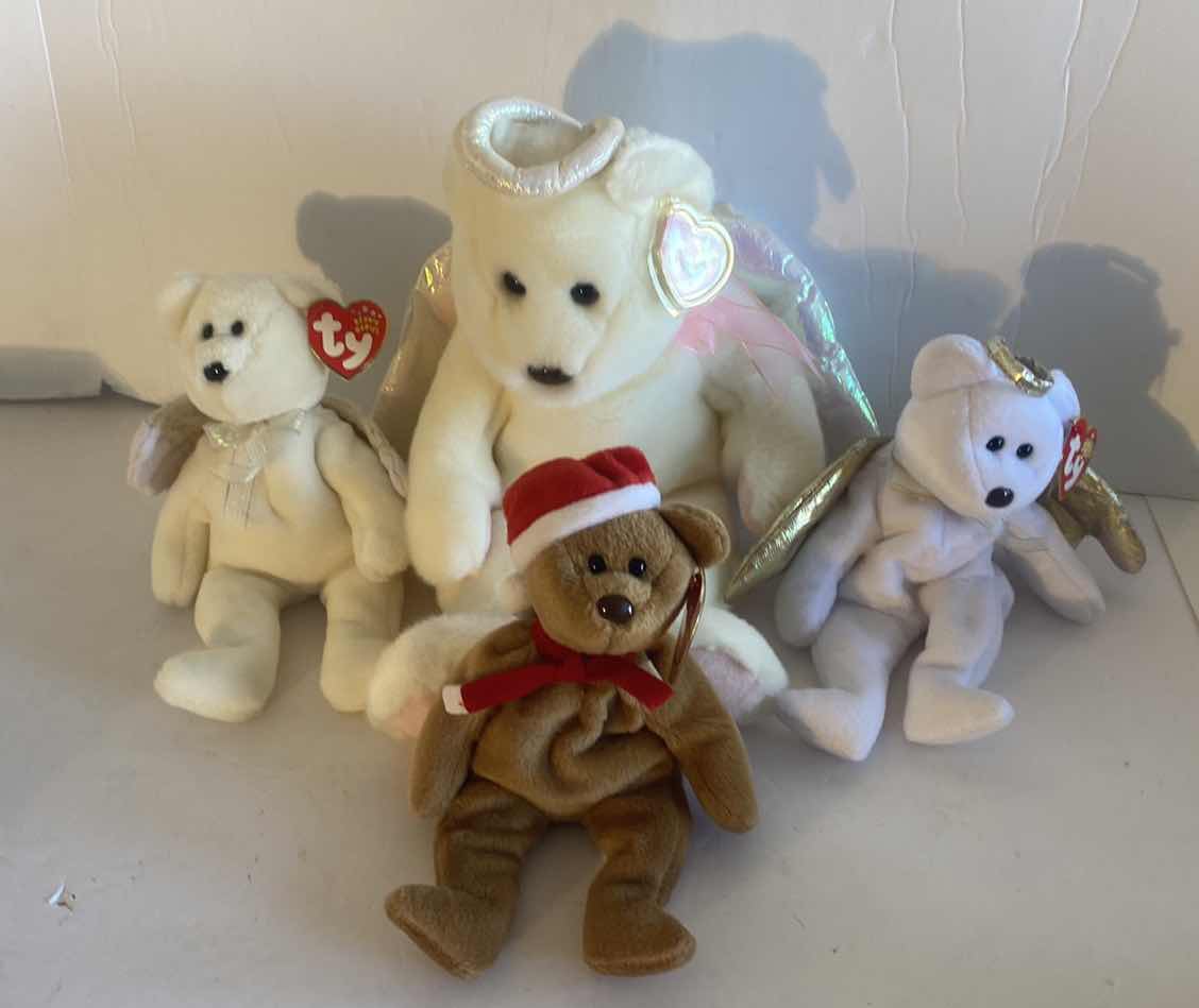 View 1 of 1 BEANIE BUDDY & 3 BEANIE BABIES HOLIDAY COLLECTABLES