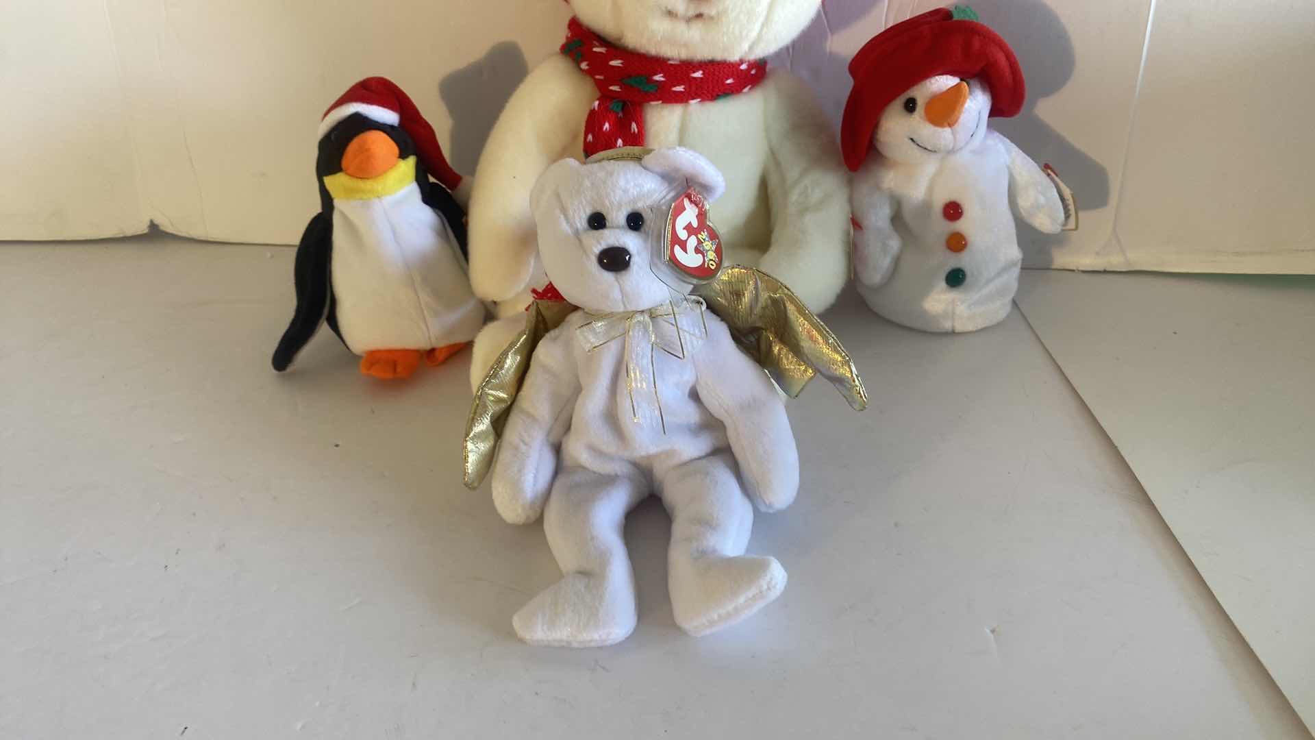 Photo 1 of 1 BEANIE BUDDY & 3 BEANIE BABIES HOLIDAY COLLECTABLES