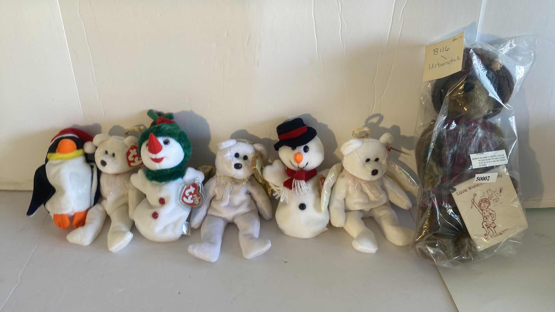 Photo 1 of 6 HOLIDAY TY BEANIE BABIES & LIZZIE URBANCHUK BEAR