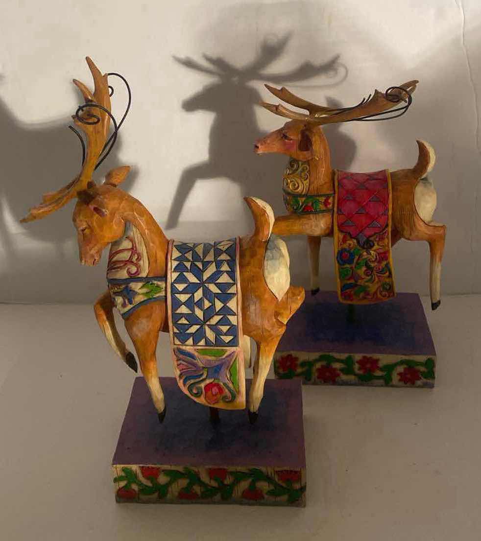 Photo 1 of  2-HEARTWOOD CREEK JIM SHORE, REINDEER 6” x 9 1/2”