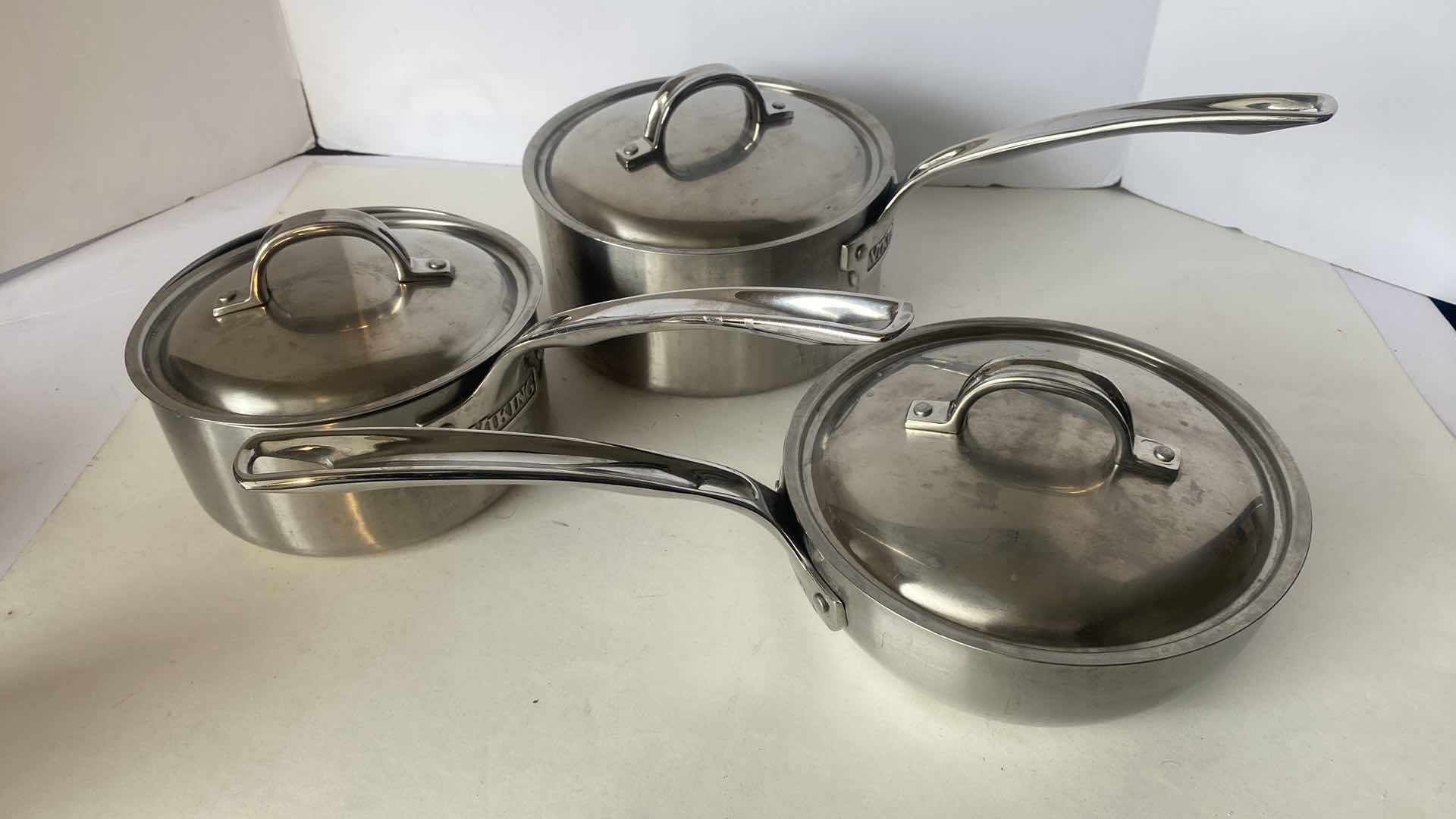 Photo 1 of 3 VIKING SAUCE PANS WITH LIDS