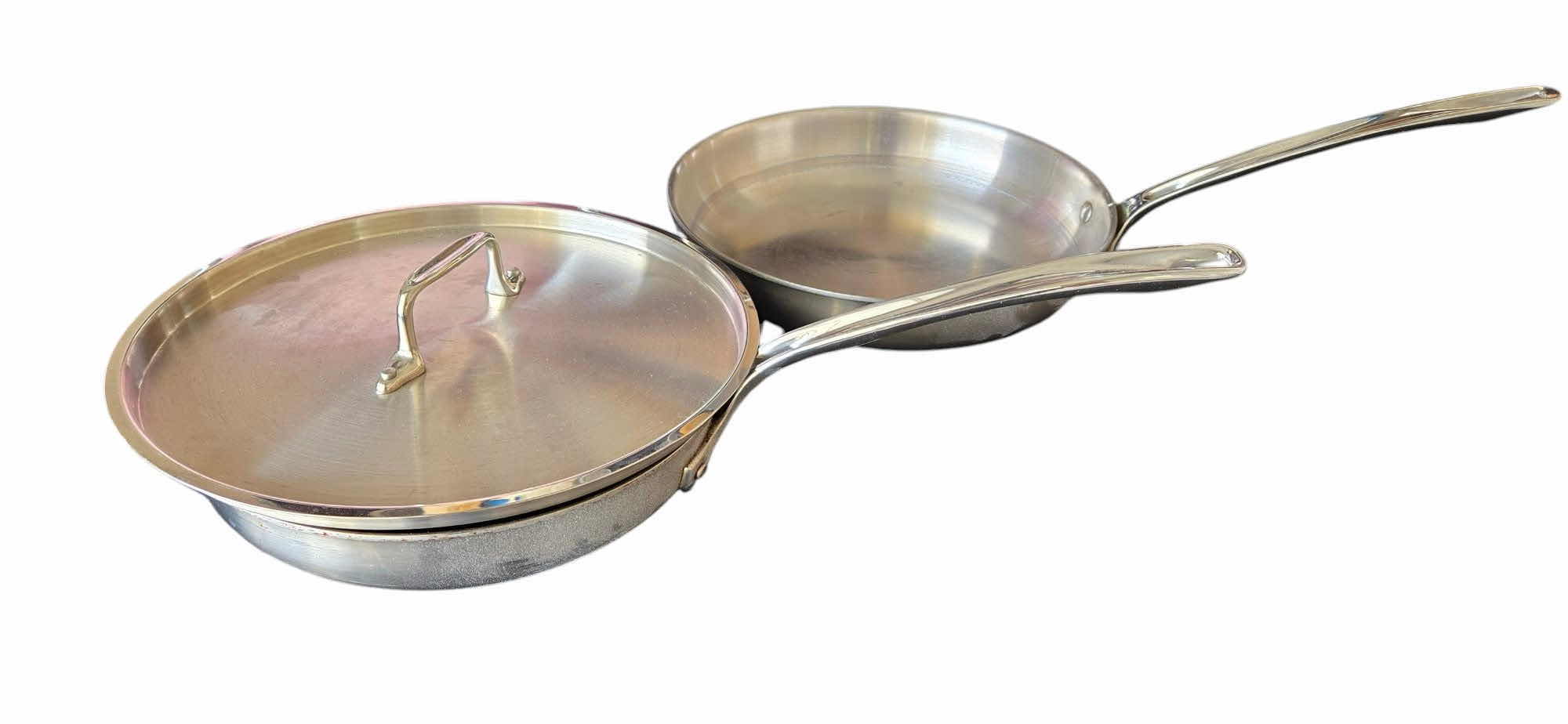 Photo 1 of 2 VIKING SKILLETS - 1 HAS LID LARGEST 11 1/2”