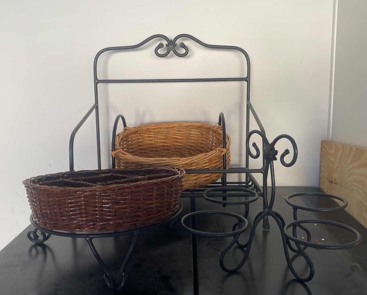 Photo 1 of 4 METAL FRAMES FOR SERVERS - 2 WITH BASKETS