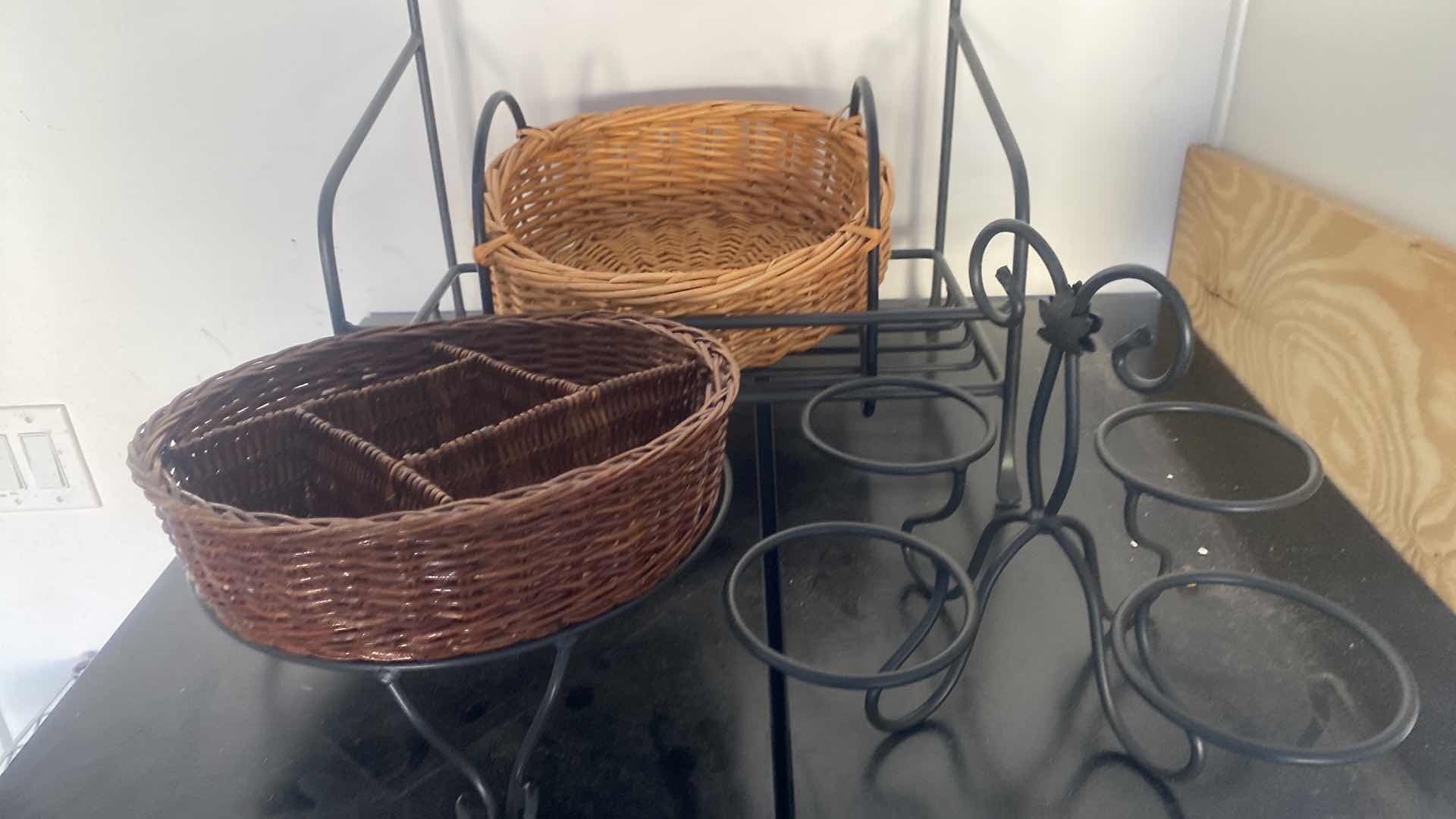 Photo 2 of 4 METAL FRAMES FOR SERVERS - 2 WITH BASKETS