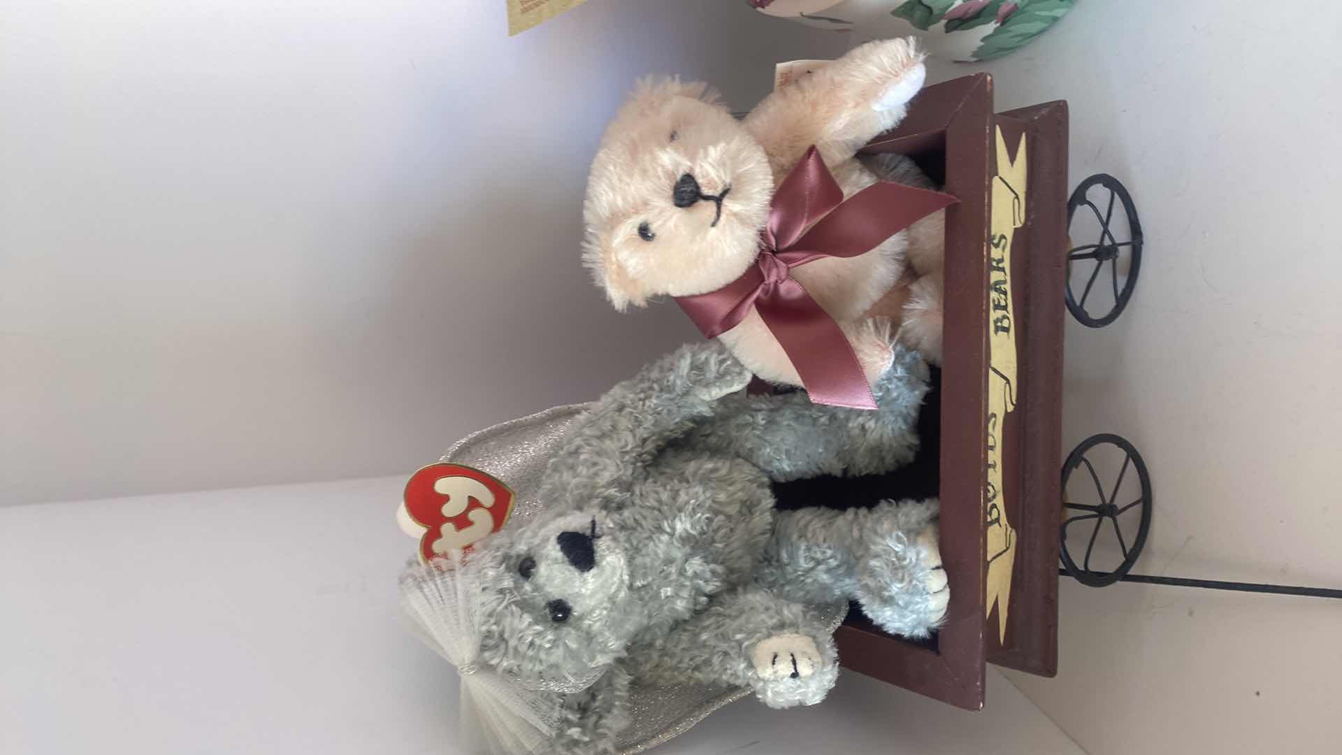 Photo 4 of 2 MOHAIR BEARS, 1 BEANIE BABY BOYDS WAGON