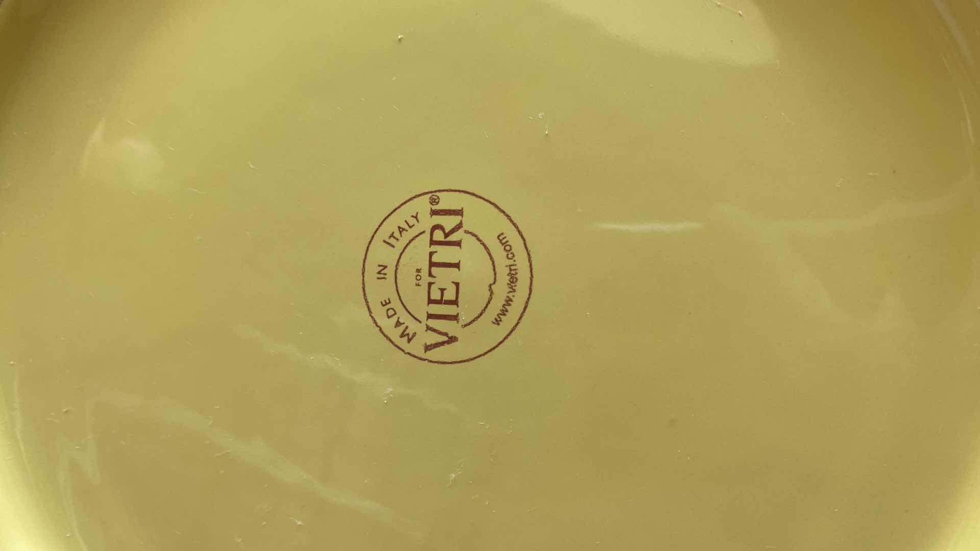 Photo 1 of 6 VIETRI STONEWARE 12” CHARGER PLATES FROM ITALY