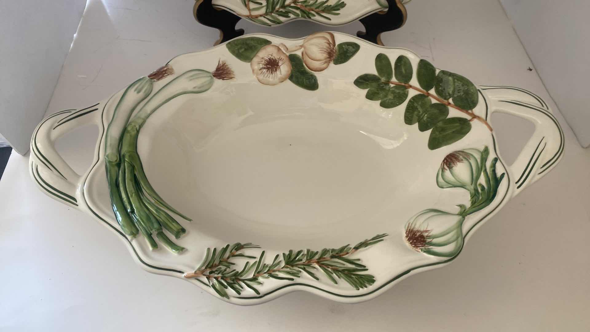 Photo 1 of 2 VIETRI STONEWARE  FROM ITALY PLATTER & BOWL