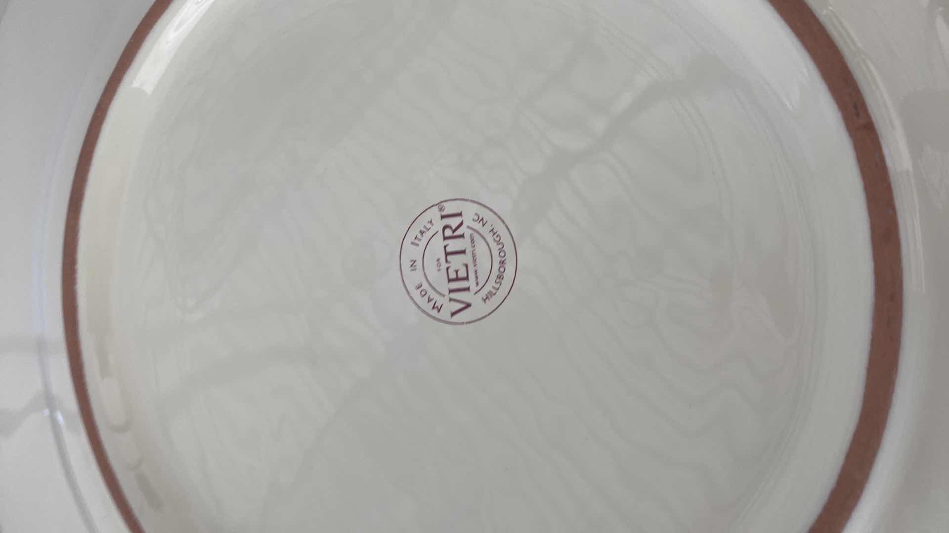 Photo 1 of 6 VIETRI STONEWARE 12” CHARGER PLATES FROM ITALY