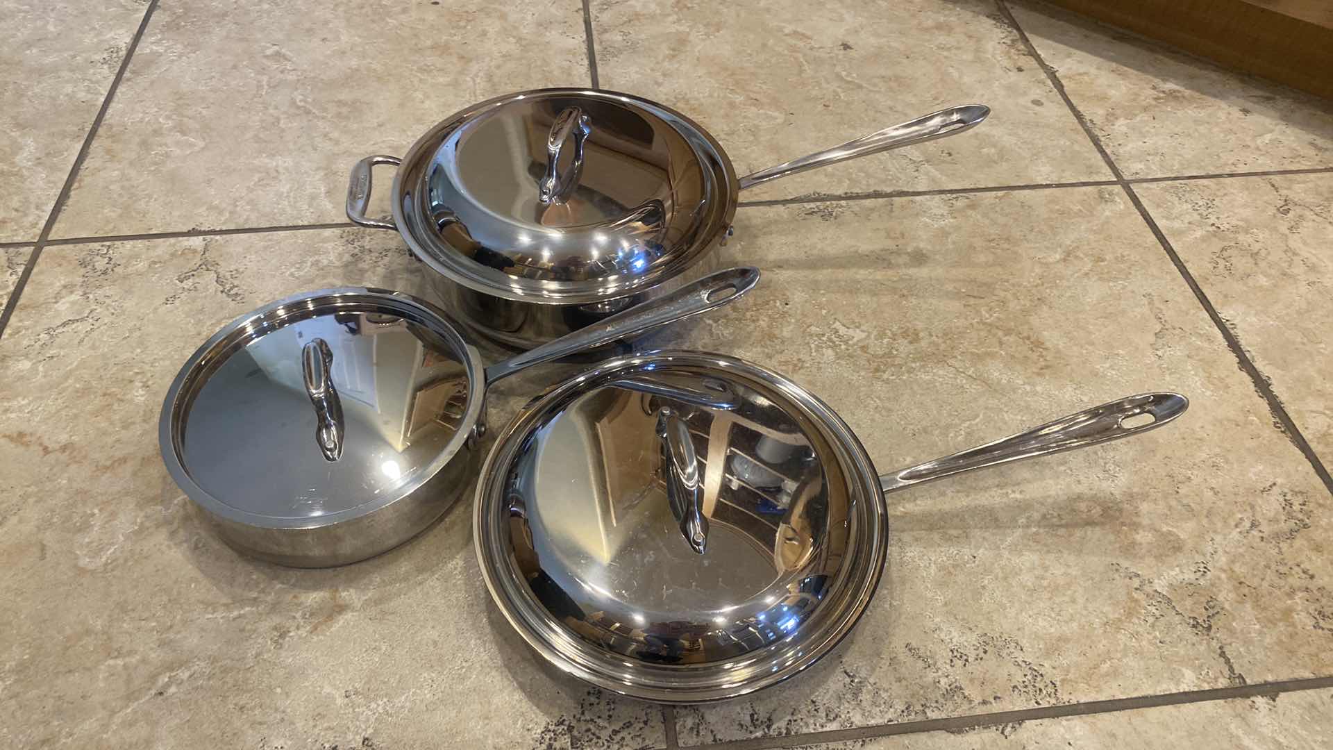 Photo 1 of 3 ALL CLAD PANS WITH LIDS