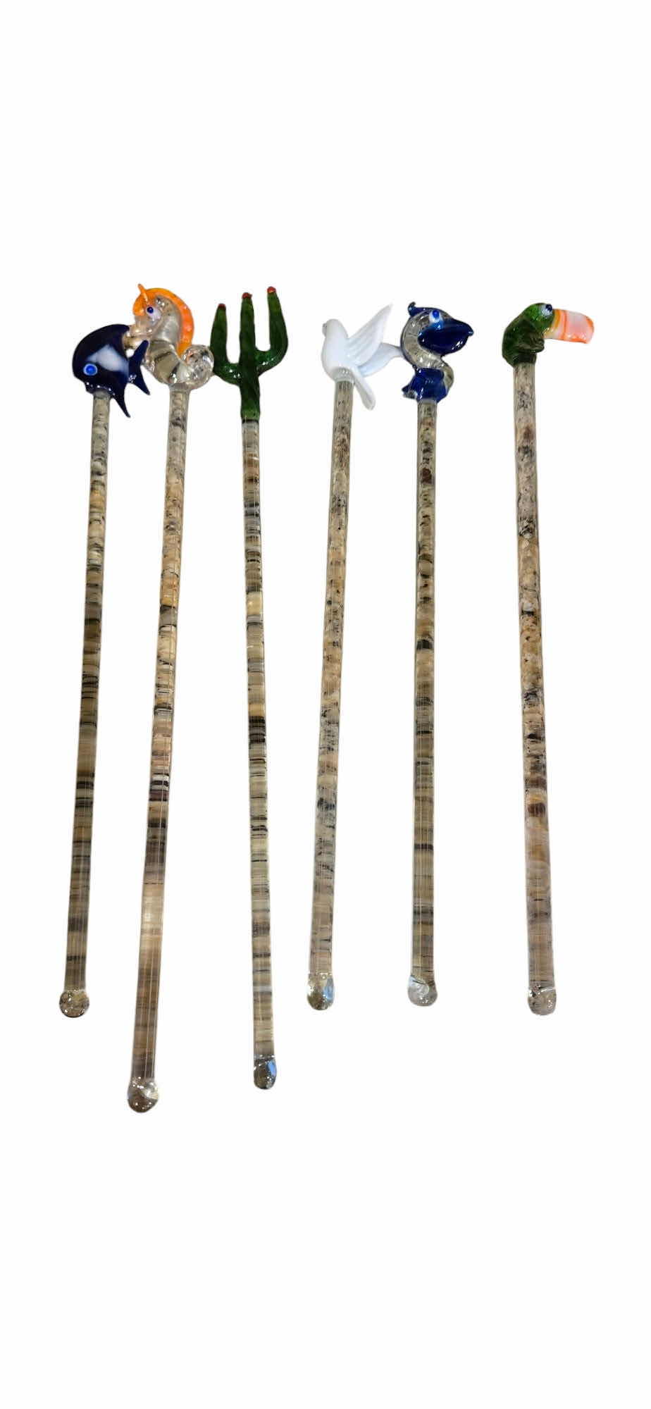 Photo 1 of 6 COCKTAIL STIRRERS - GLASS IS CLEAR ON STICK