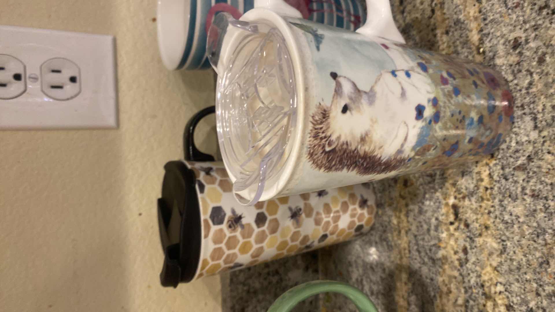 Photo 1 of 7  TRAVEL CERAMIC CUPS - ONLY 5 HAVE LIDS