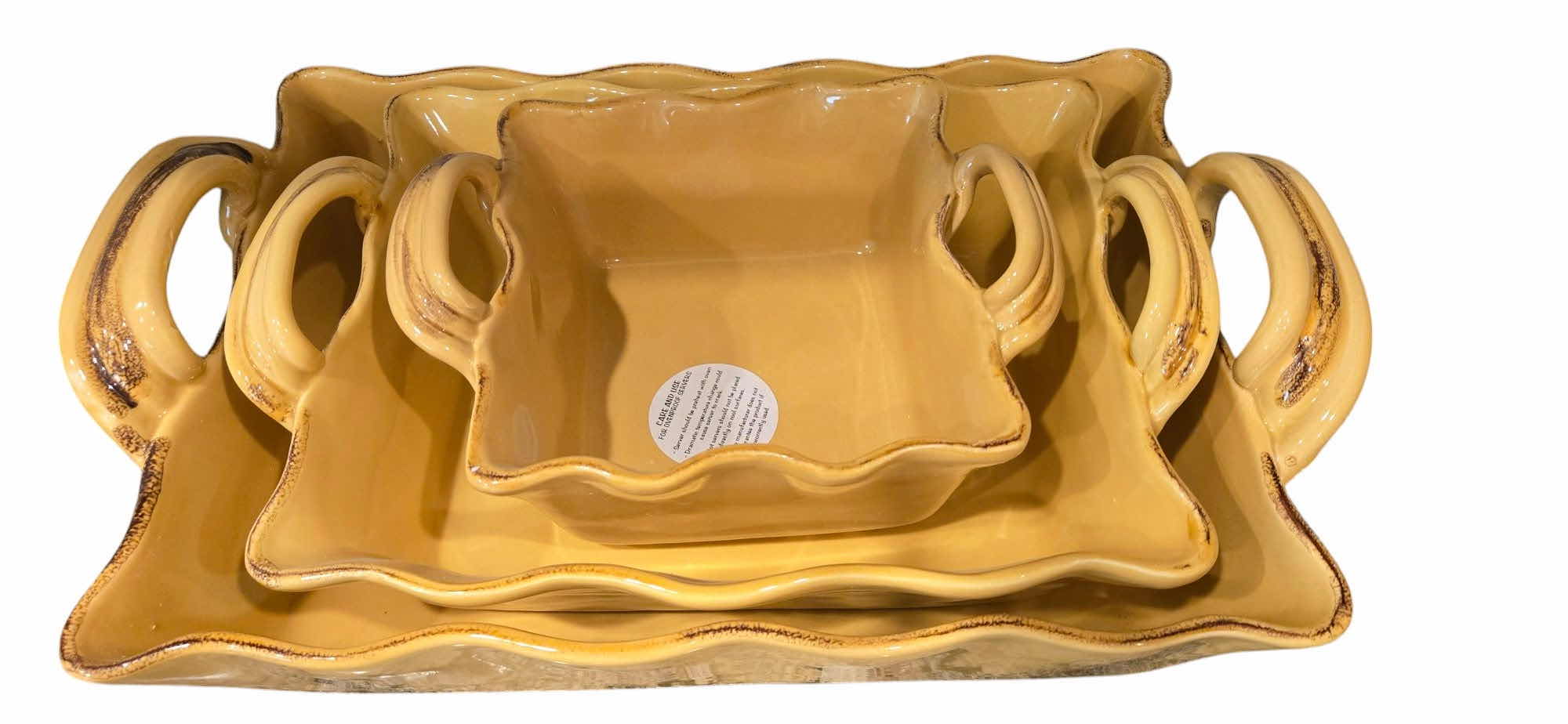 Photo 1 of 3 PIECE OVENPROOF CERAMIC SERVERS LARGEST 16” x 11”