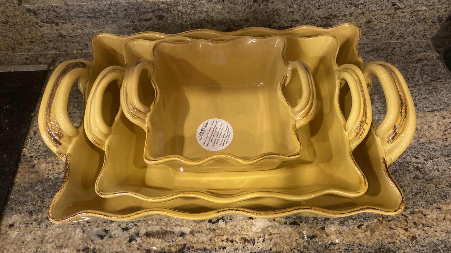 Photo 1 of 3 PIECE OVENPROOF CERAMIC SERVERS LARGEST 16” x 11”