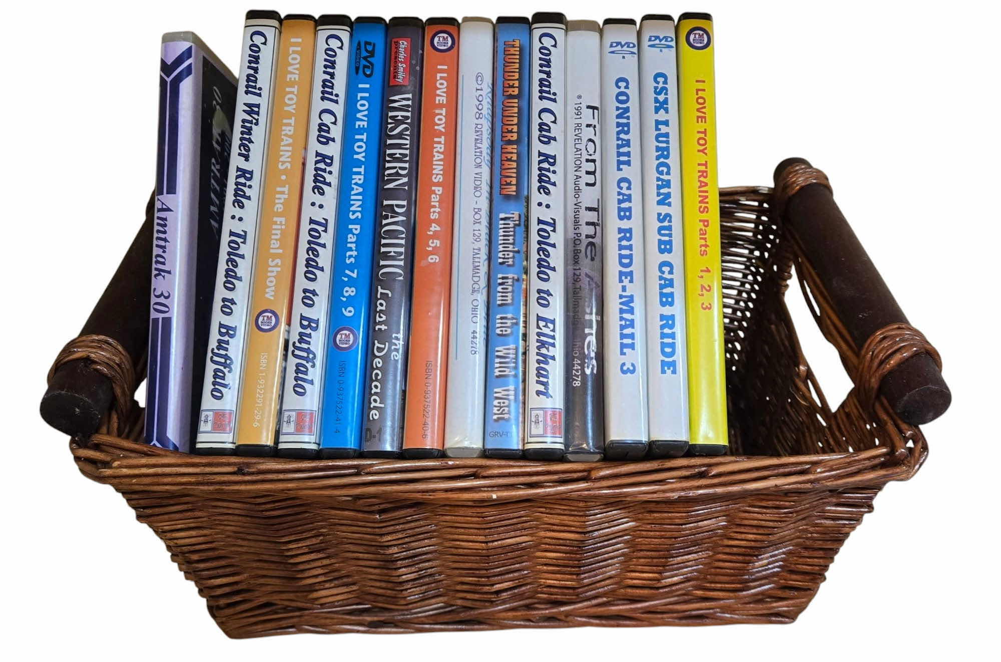 Photo 1 of BASKET OF DVDS