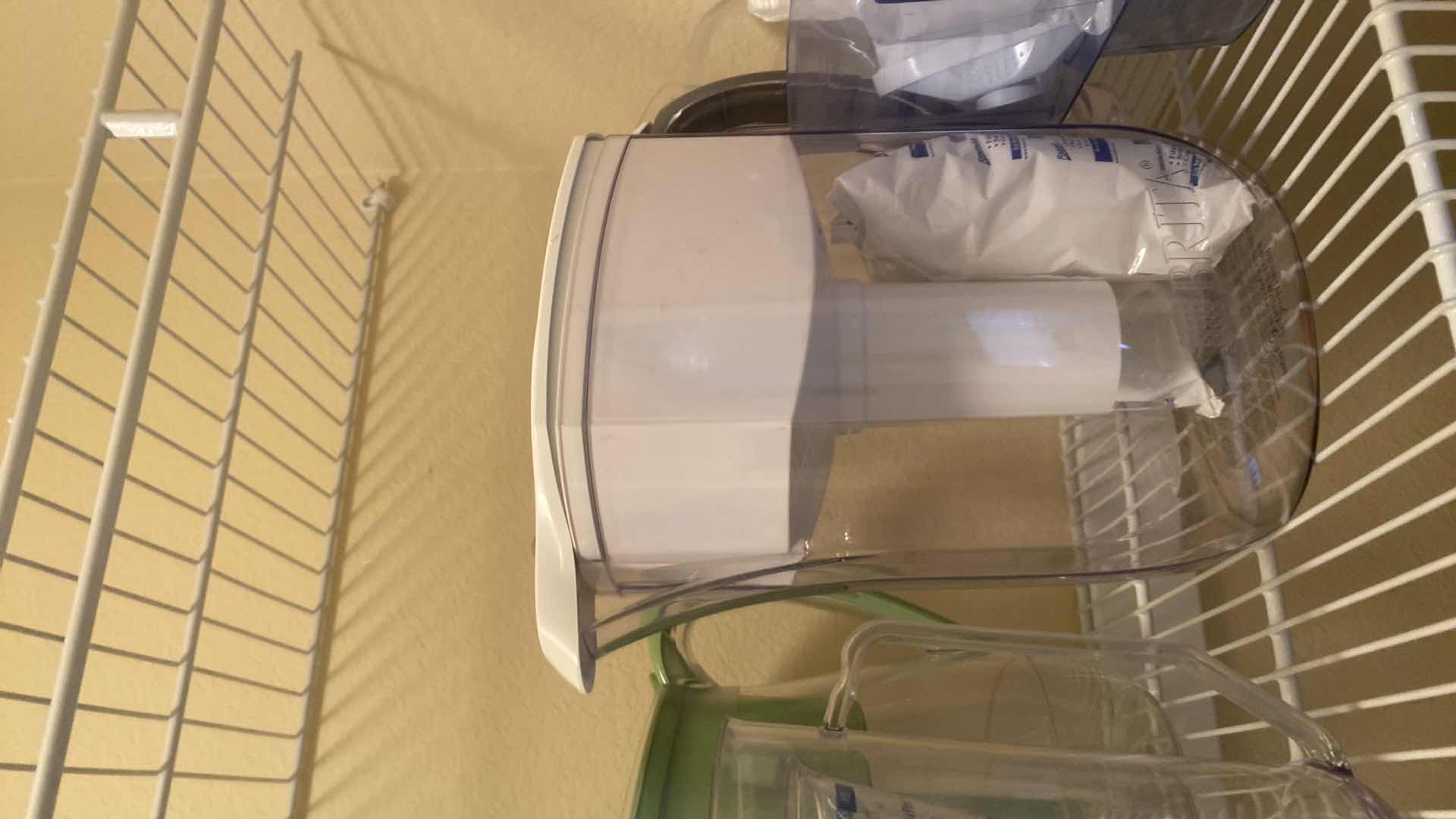 Photo 1 of 5 PLASTIC PITCHERS & 2 PITCHER INSERTS WITH FILTERS