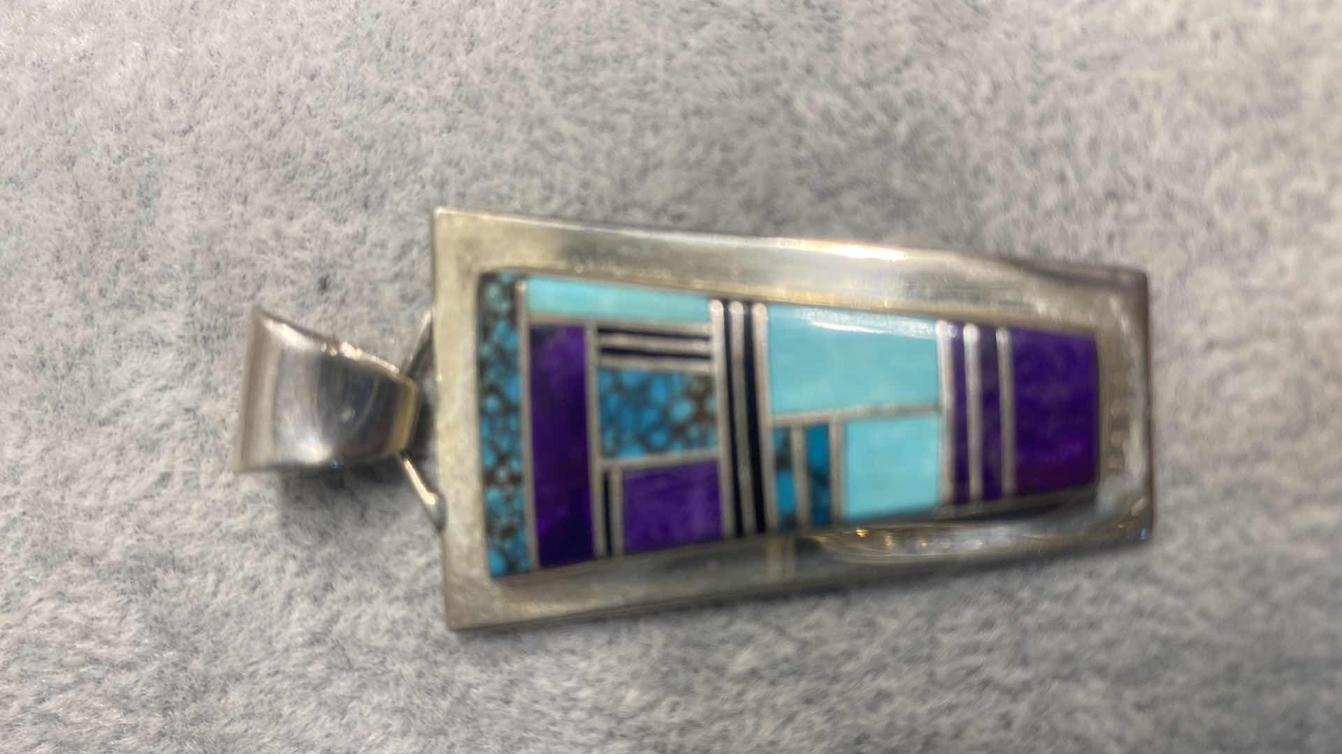 Photo 1 of  MIXED STONE STERLING SILVER PENDANT - FINE JEWELRY