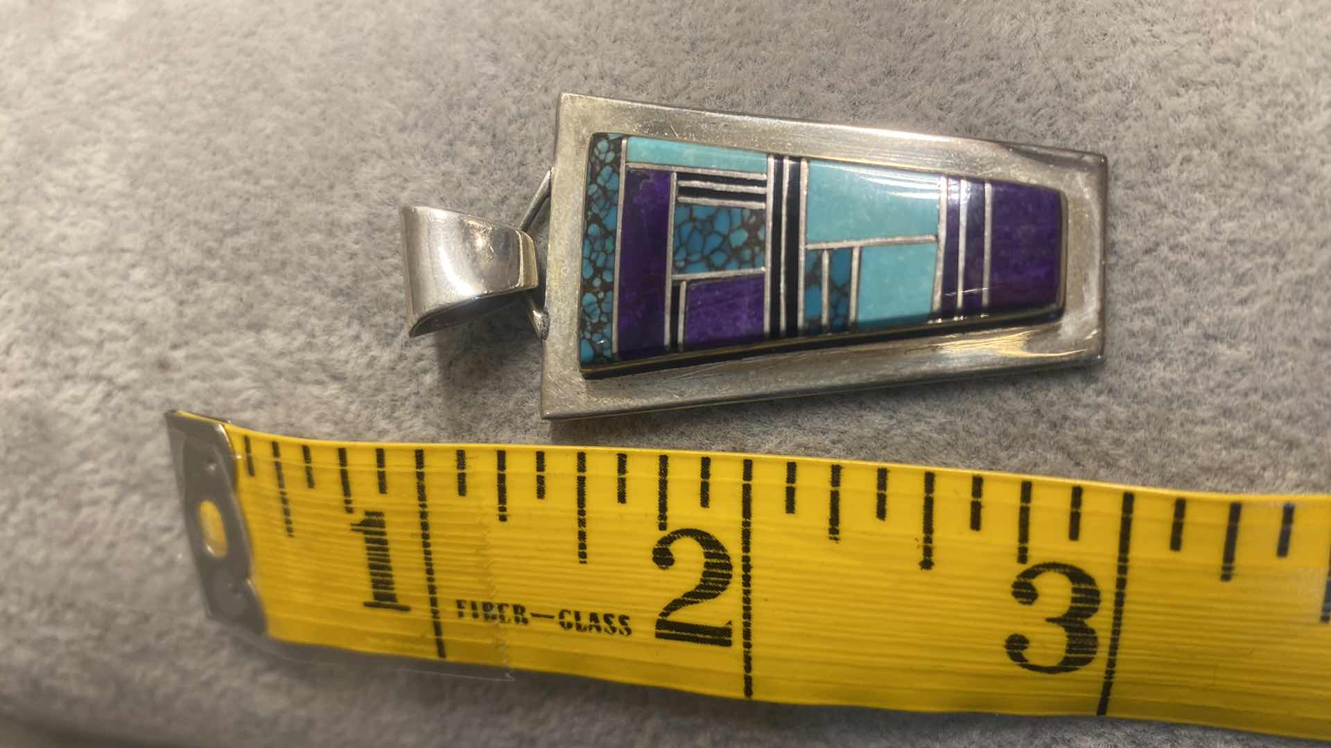 Photo 1 of  MIXED STONE STERLING SILVER PENDANT - FINE JEWELRY