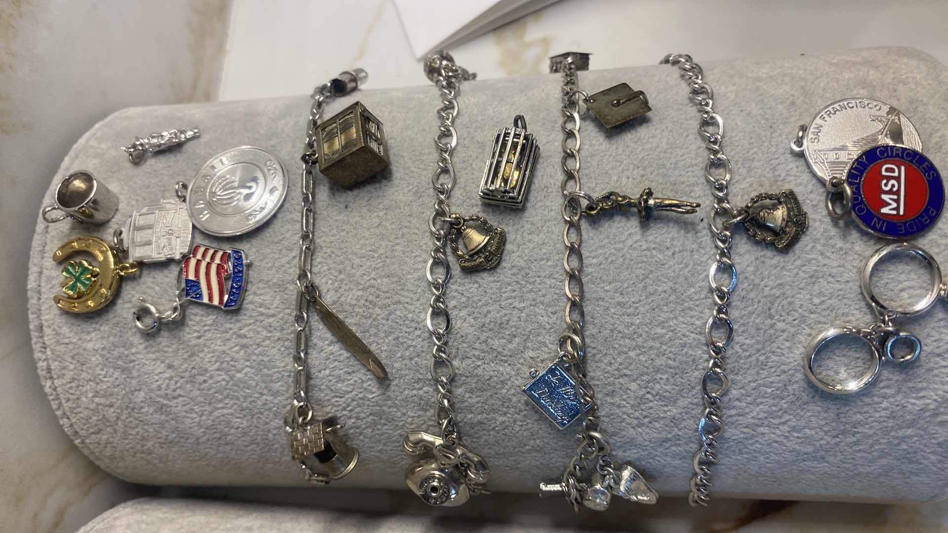 Photo 2 of 4 CHARM BRACELETS & LOOSE CHARMS - COSTUME JEWELRY 