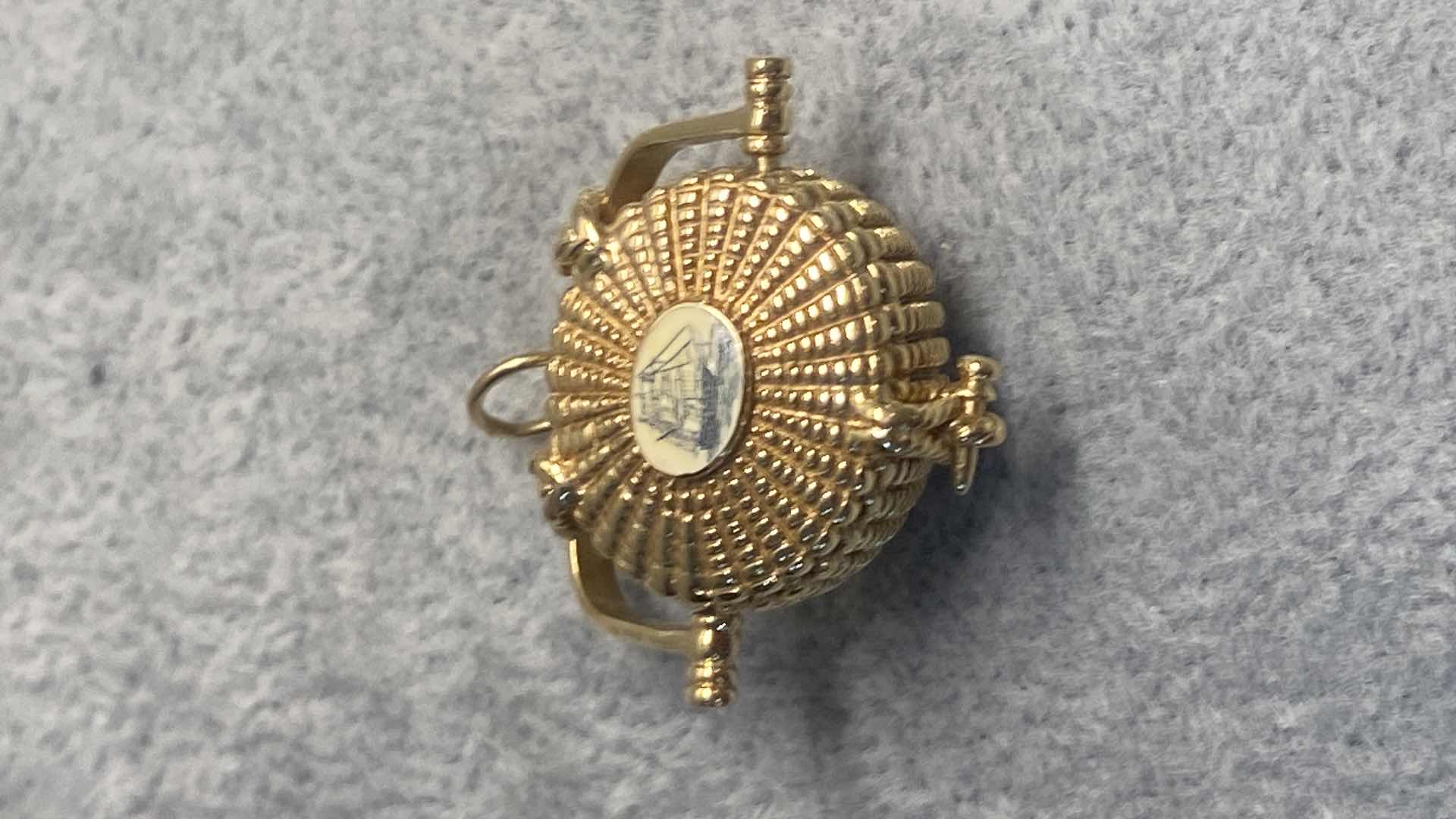 View 9 of 14K YELLOW GOLD 13.4 GRAMS BASKET CHARM FROM NANTUCKET WITH APPRAISAL FROM AUGUST 2005 - FINE JEWELRY