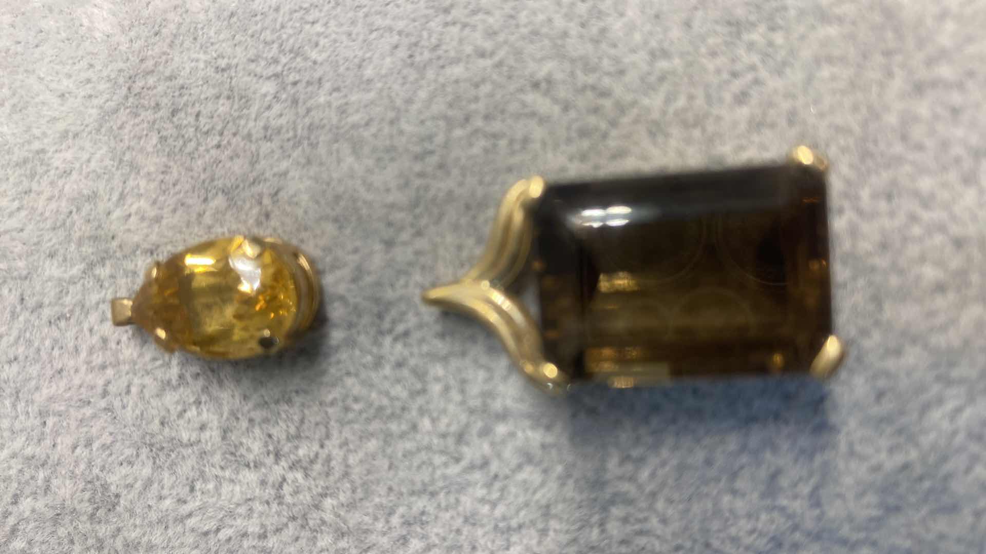 Photo 1 of  2 - PENDANTS POSSIBLE GOLD SETTING - NO MARKINGS -FINE JEWELRY 